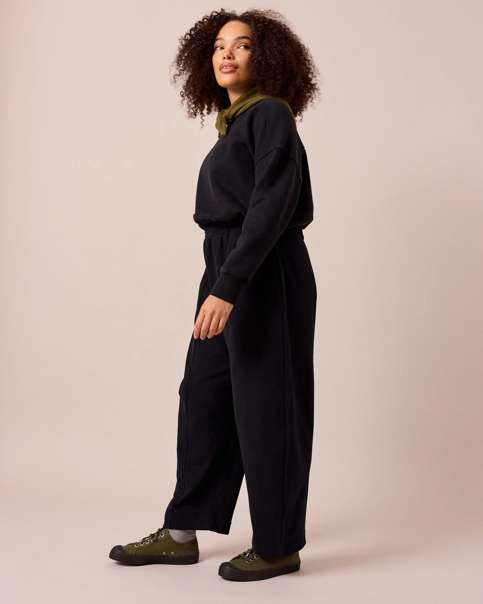 Mabel Black Fleece Joggers - Image 3