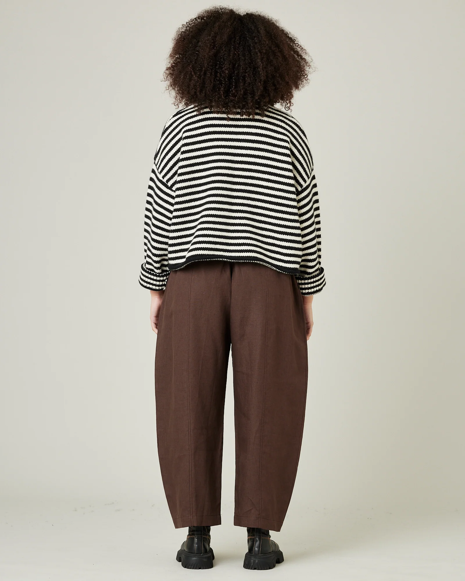 Mabel Chocolate Linen Trousers - Image 7