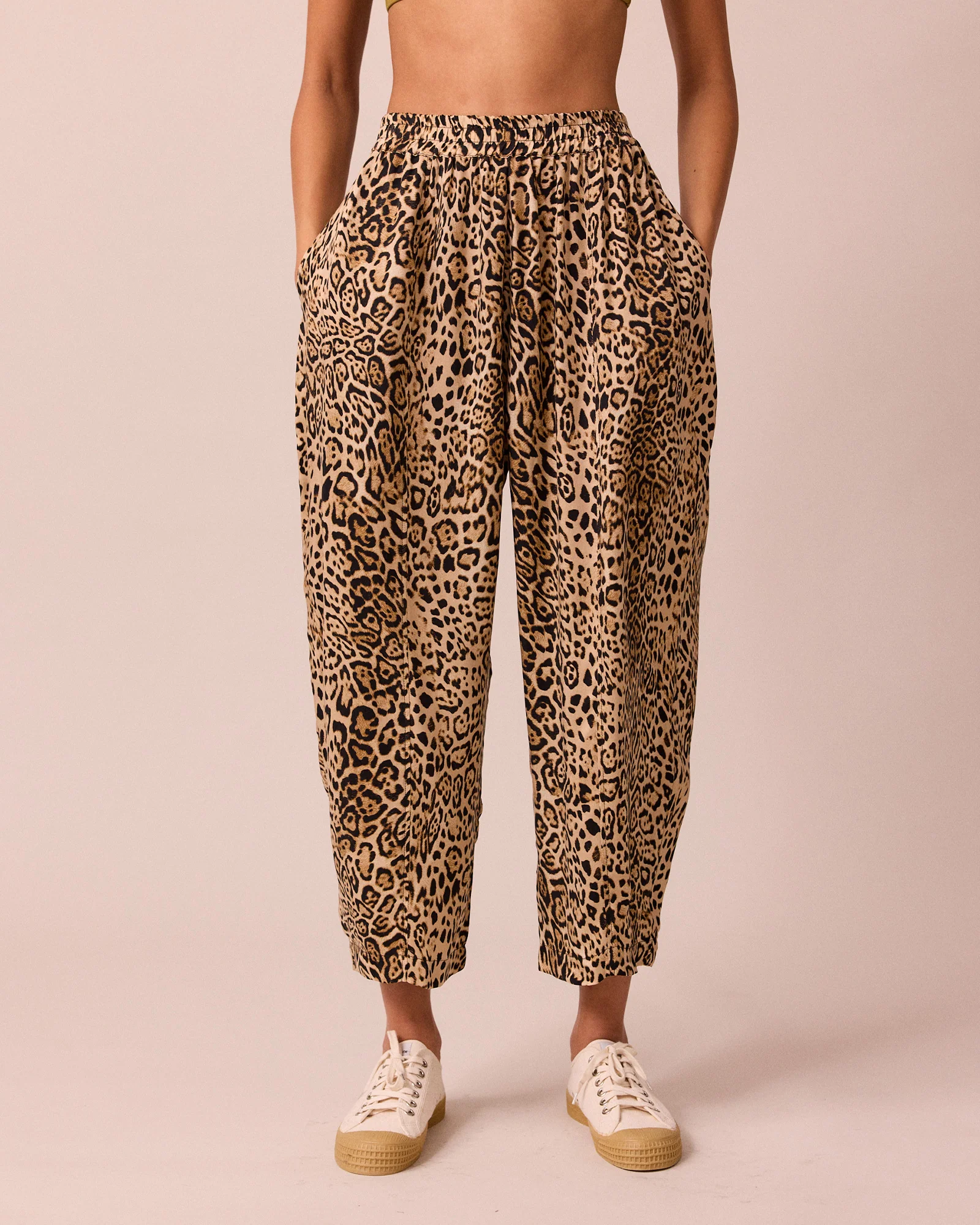 Mabel Leopard Print Cupro Trousers - Image 3
