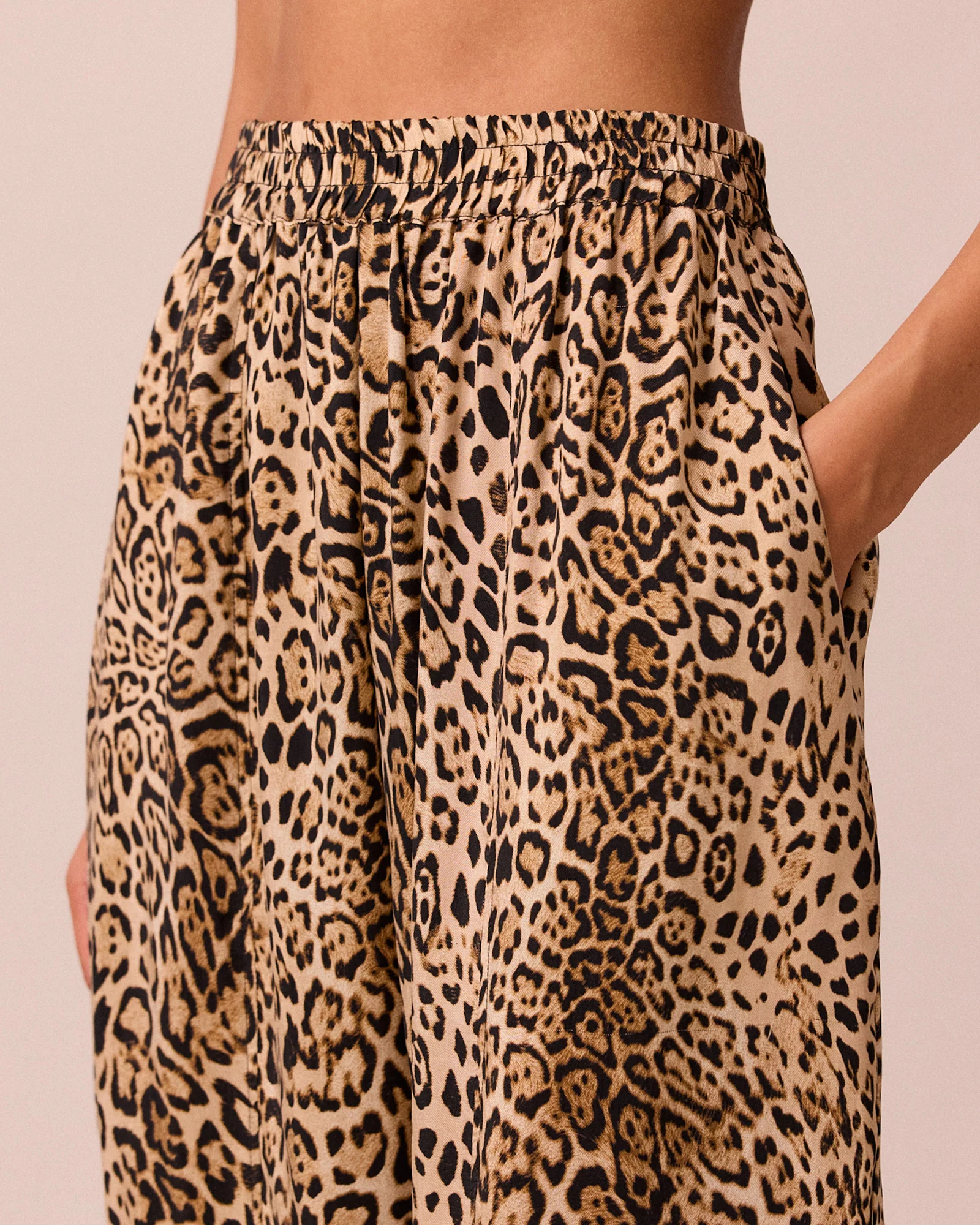 Mabel Leopard Print Cupro Trousers - Image 4
