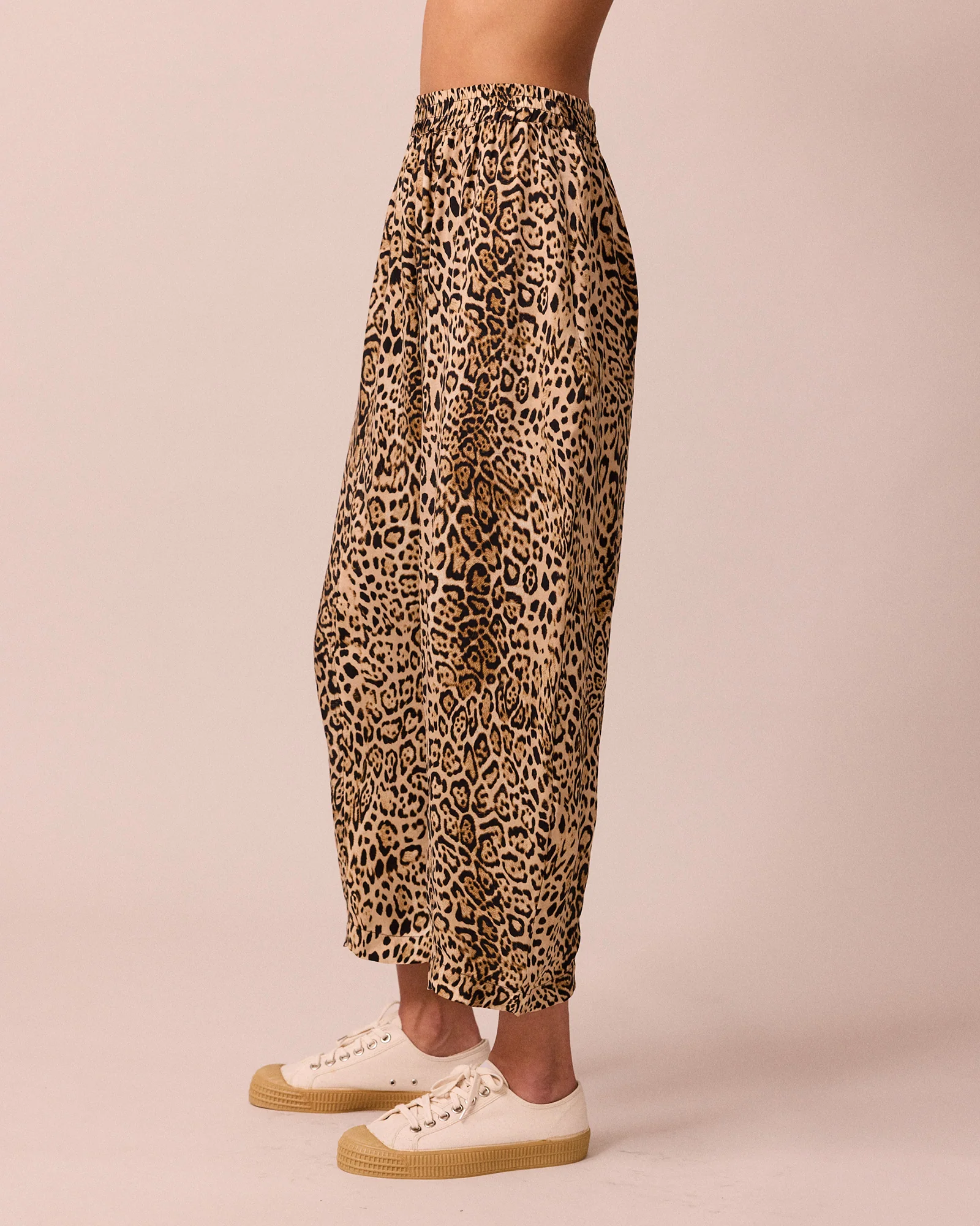 Mabel Leopard Print Cupro Trousers - Image 5