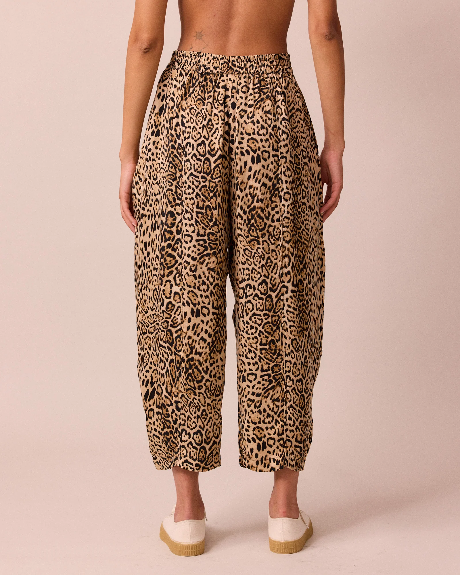 Mabel Leopard Print Cupro Trousers - Image 6