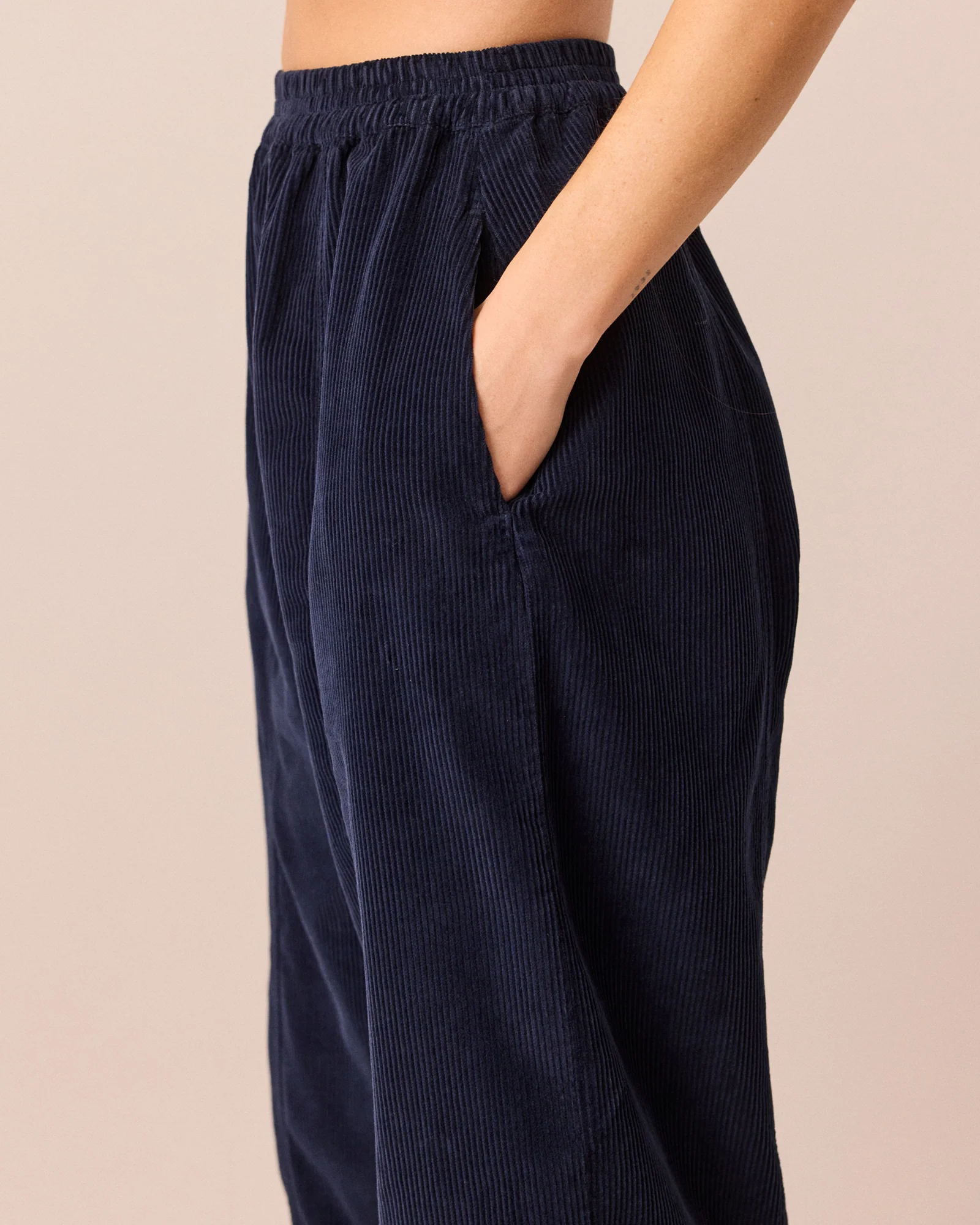 Mabel Navy Cord Trousers - Image 4