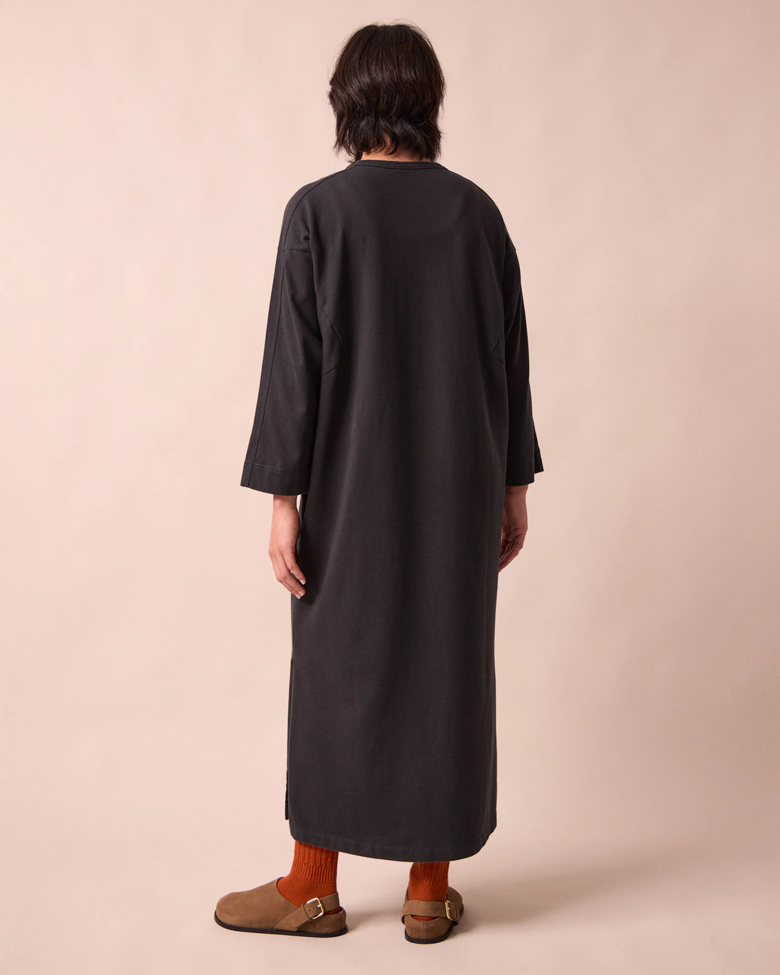 Mariam Washed Black Jersey Dress - Image 3