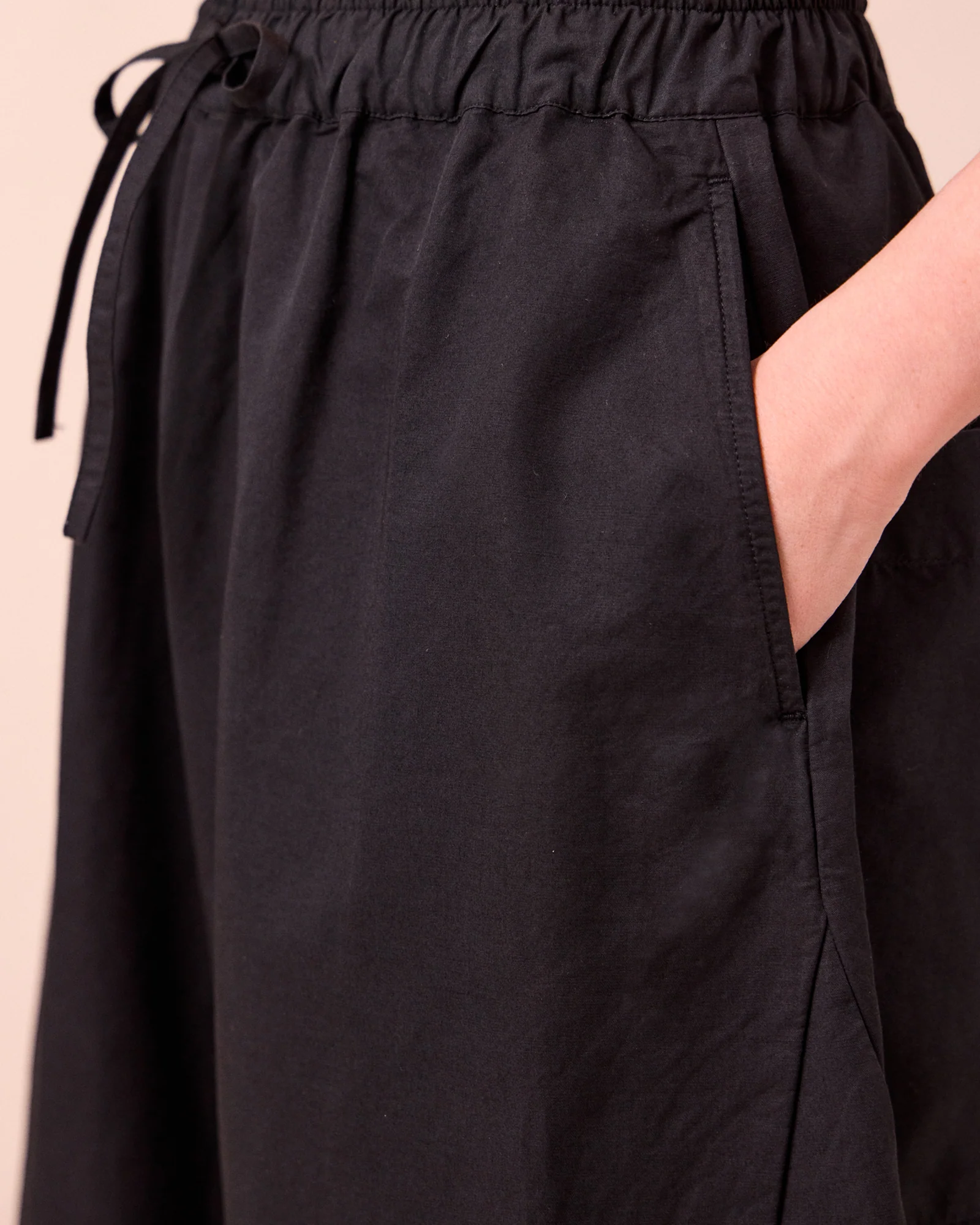 Mathilde Black Cotton Linen Trousers - Image 5