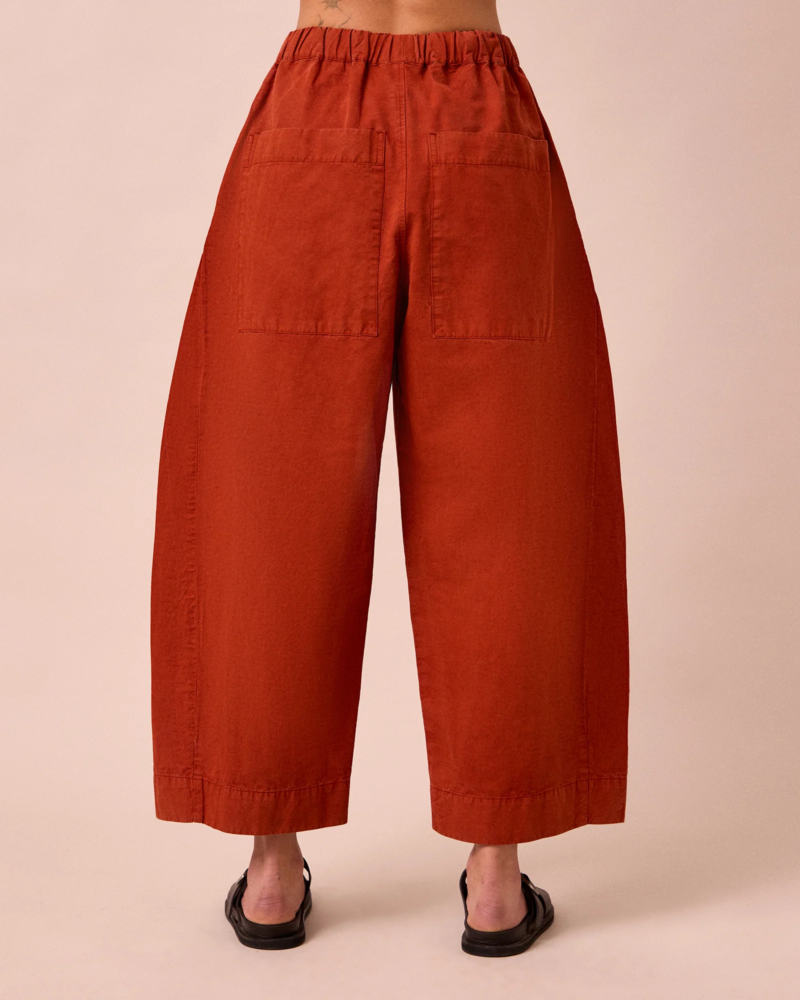 Mathilde Paprika Cotton Linen Trousers - Image 4