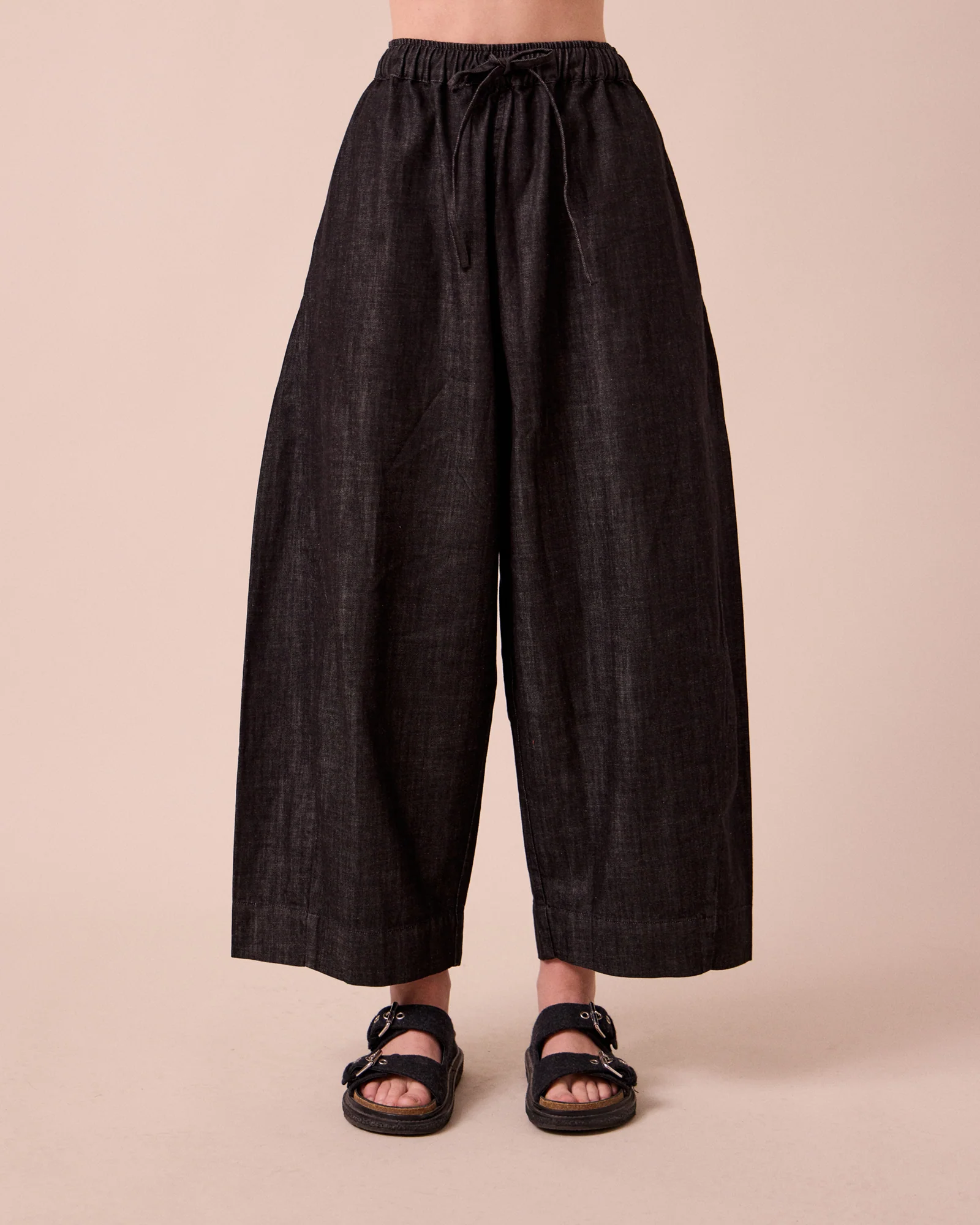 Mathilde Washed Black Denim Trousers - Image 3