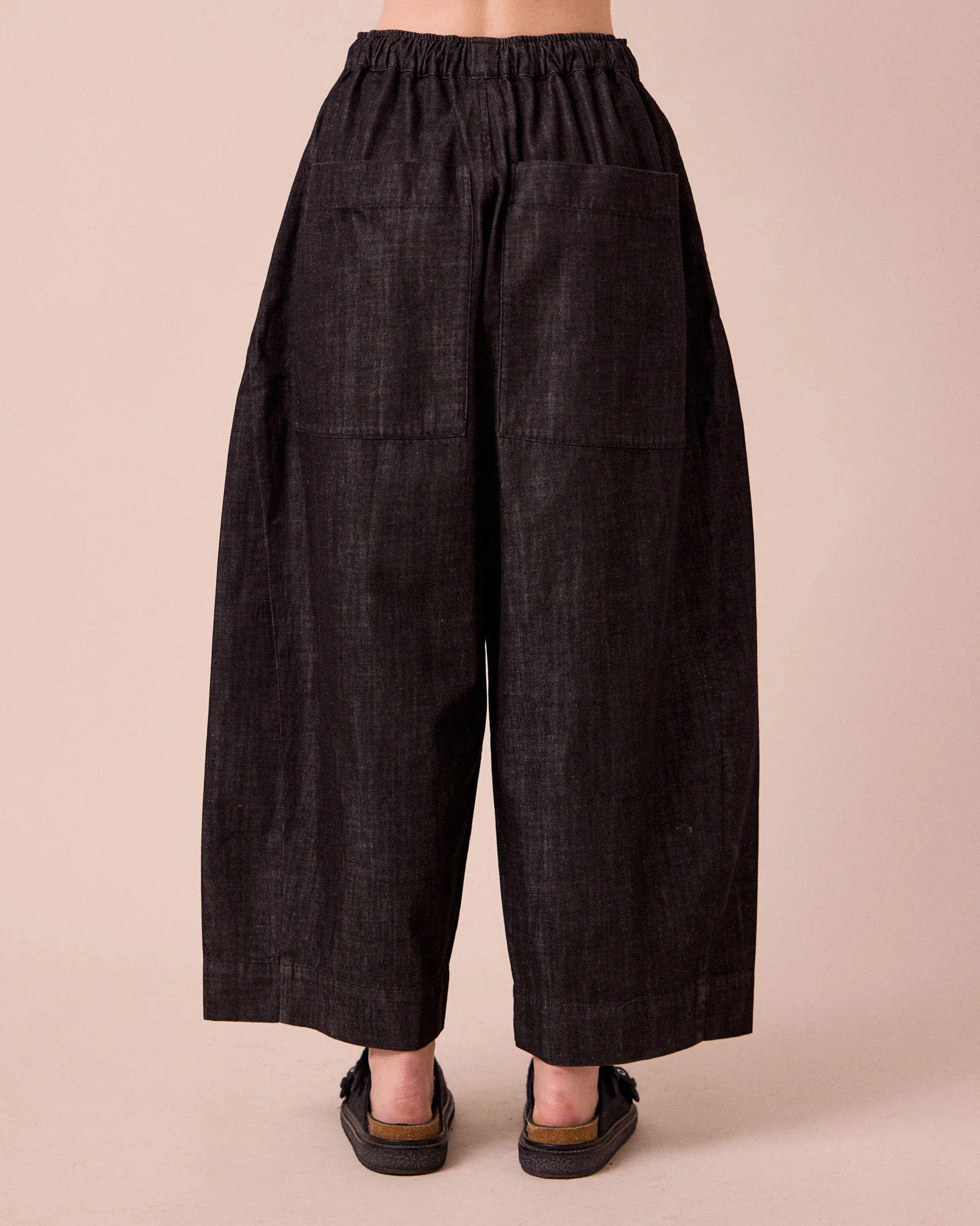 Mathilde Washed Black Denim Trousers - Image 4