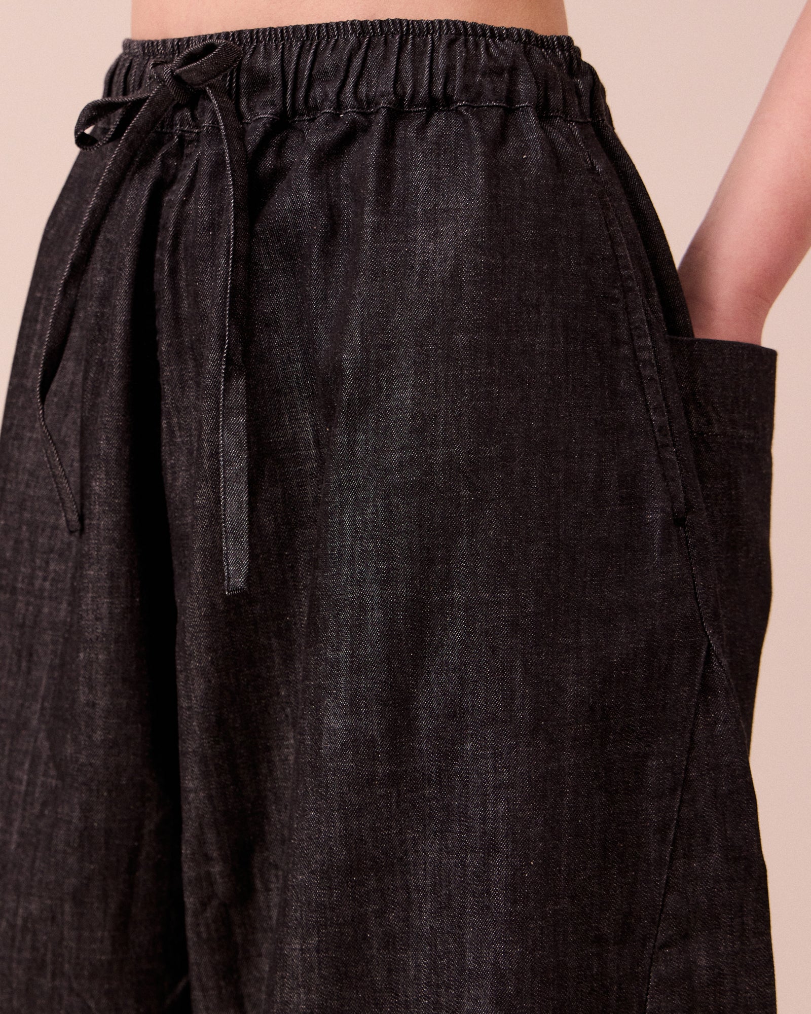 Mathilde Washed Black Denim Trousers - Image 5