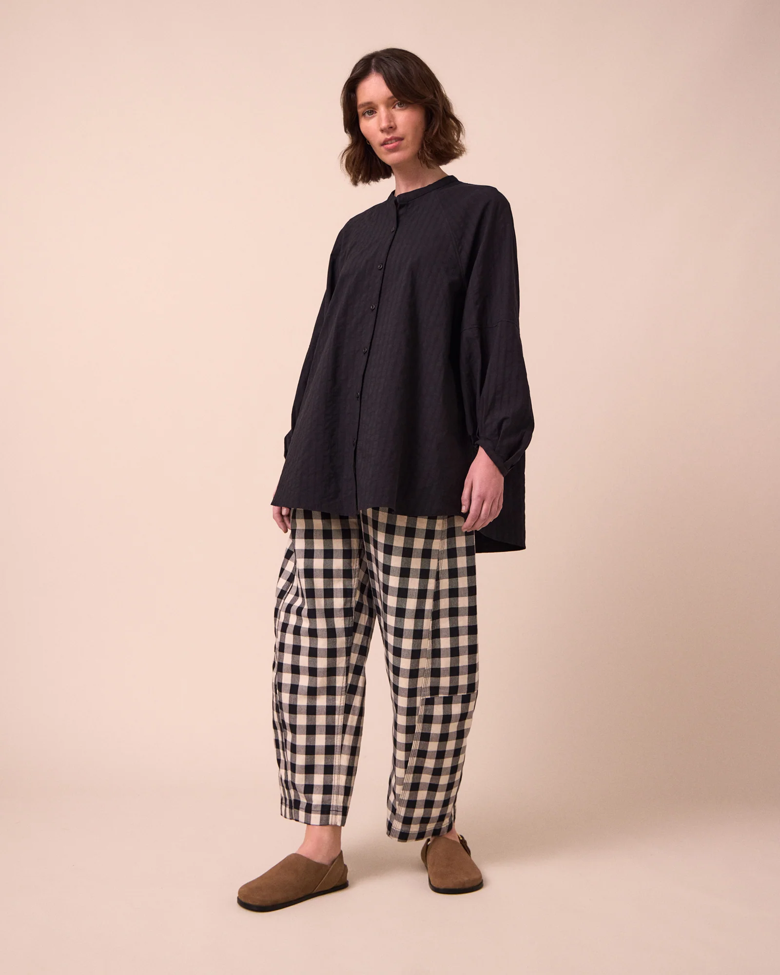 Mia Black Cotton Shirt - Image 3