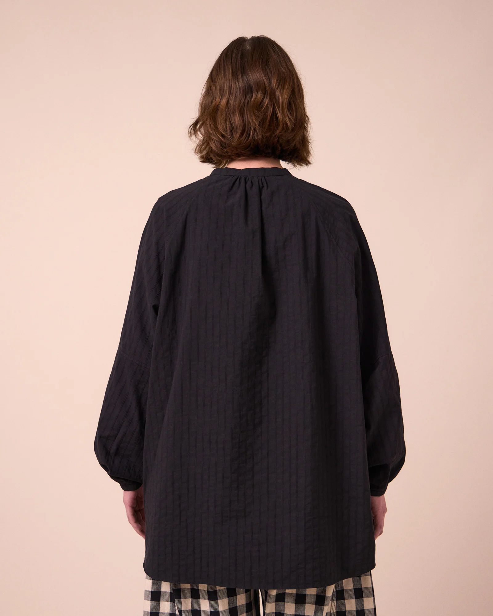 Mia Black Cotton Shirt - Image 4