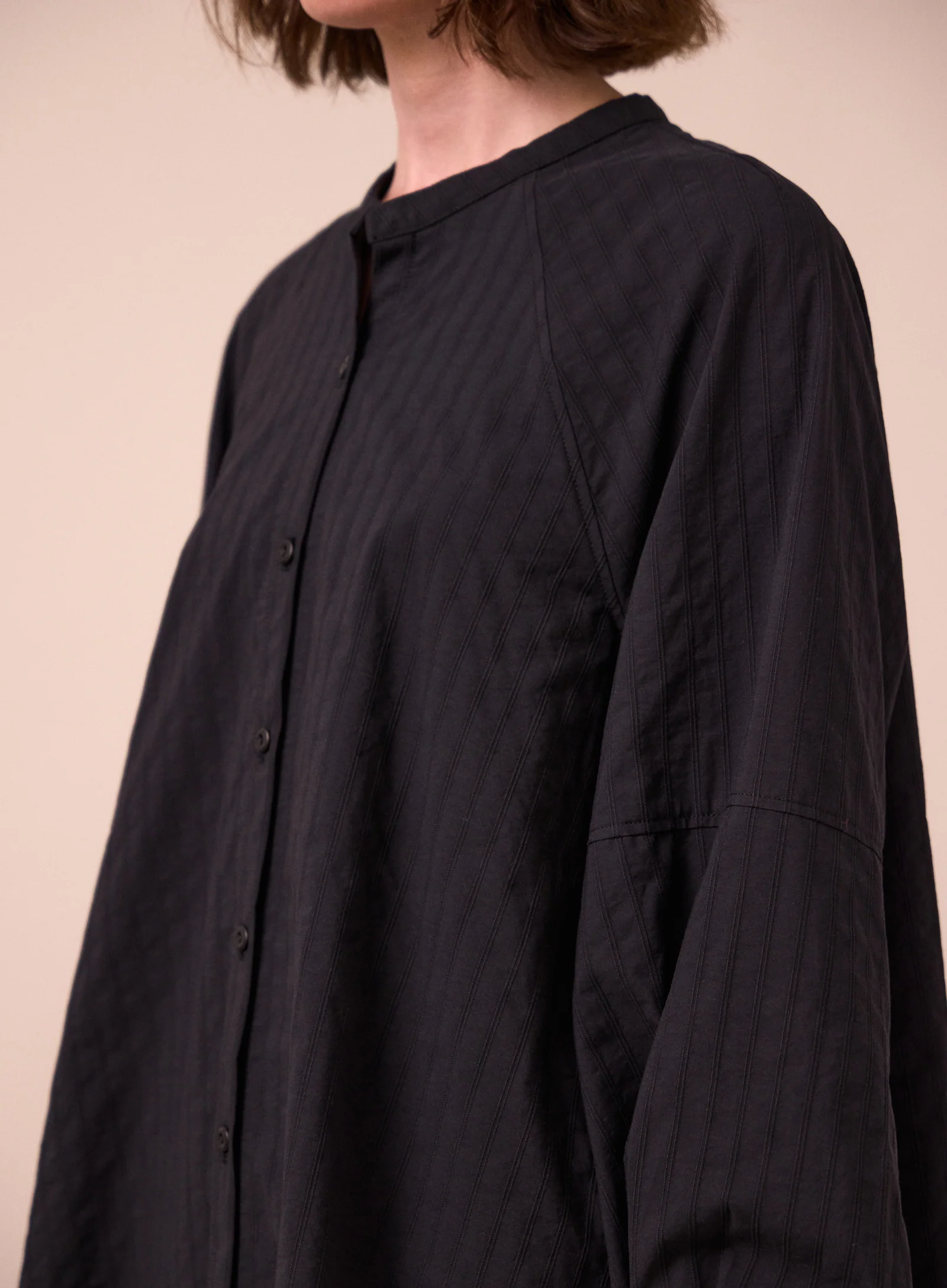 Mia Black Cotton Shirt - Image 5