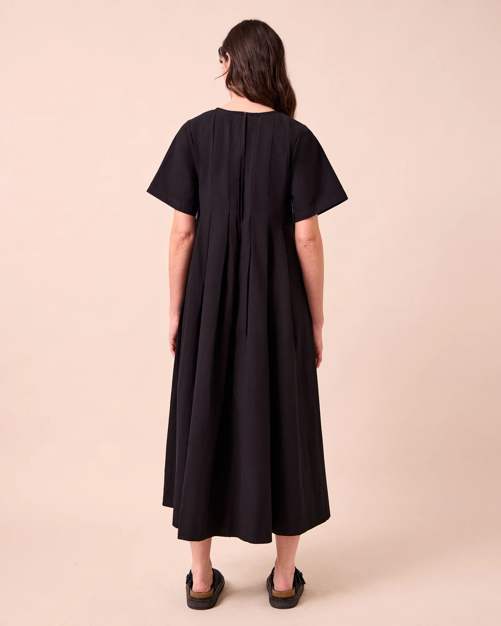 Mica Black Cotton Dress - Image 5