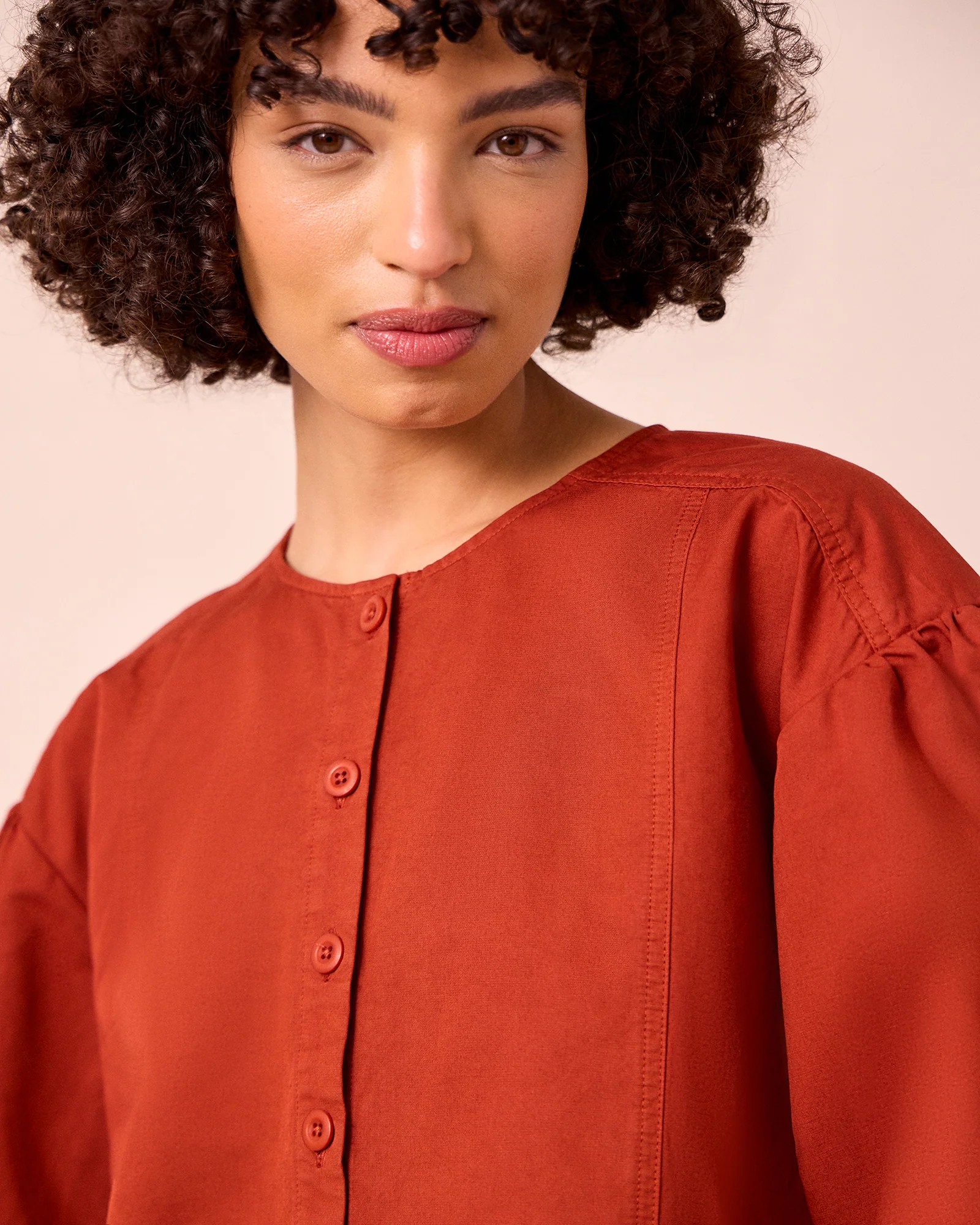 Miley Paprika Cotton Linen Top - Image 3