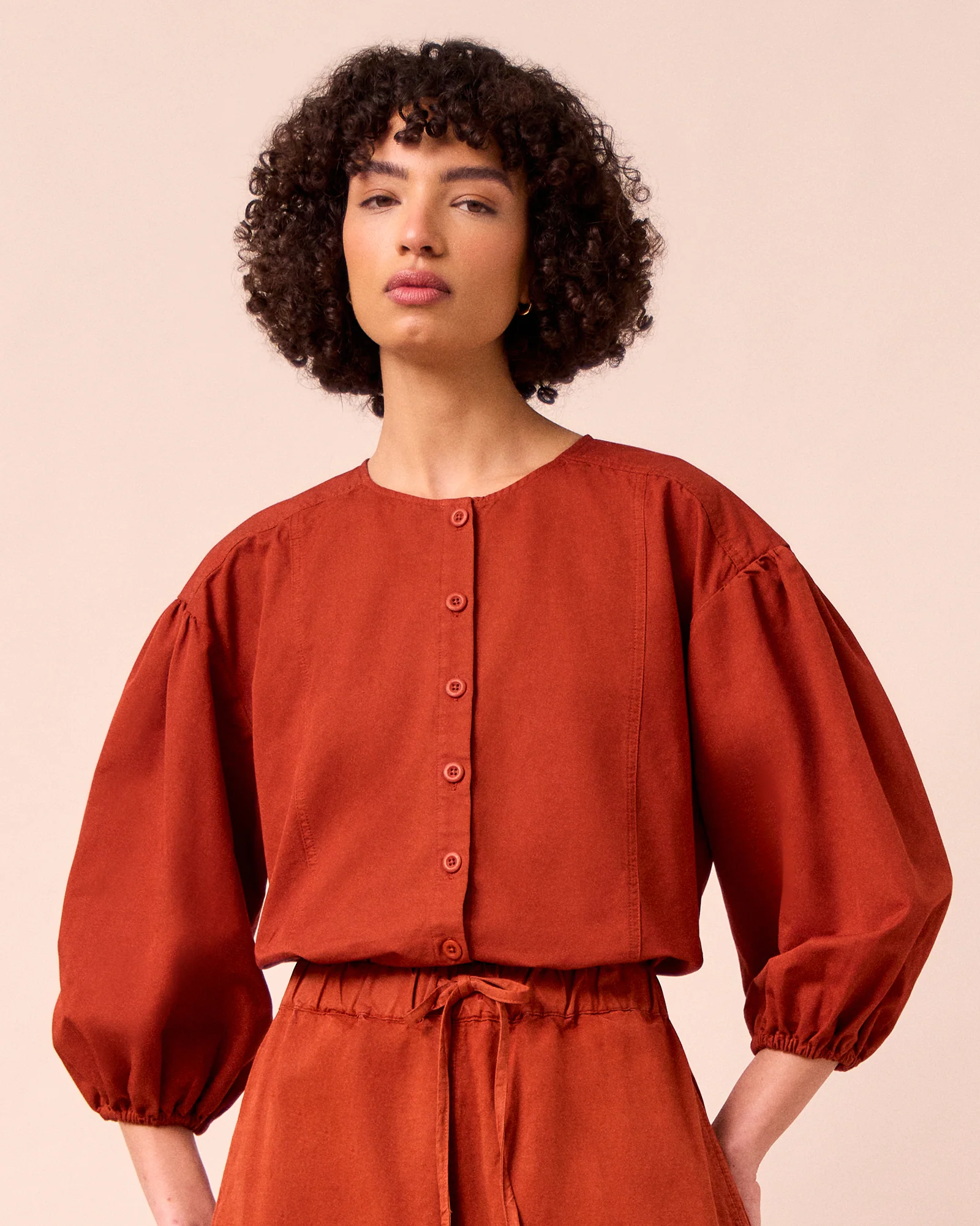 Miley Paprika Cotton Linen Top - Image 4