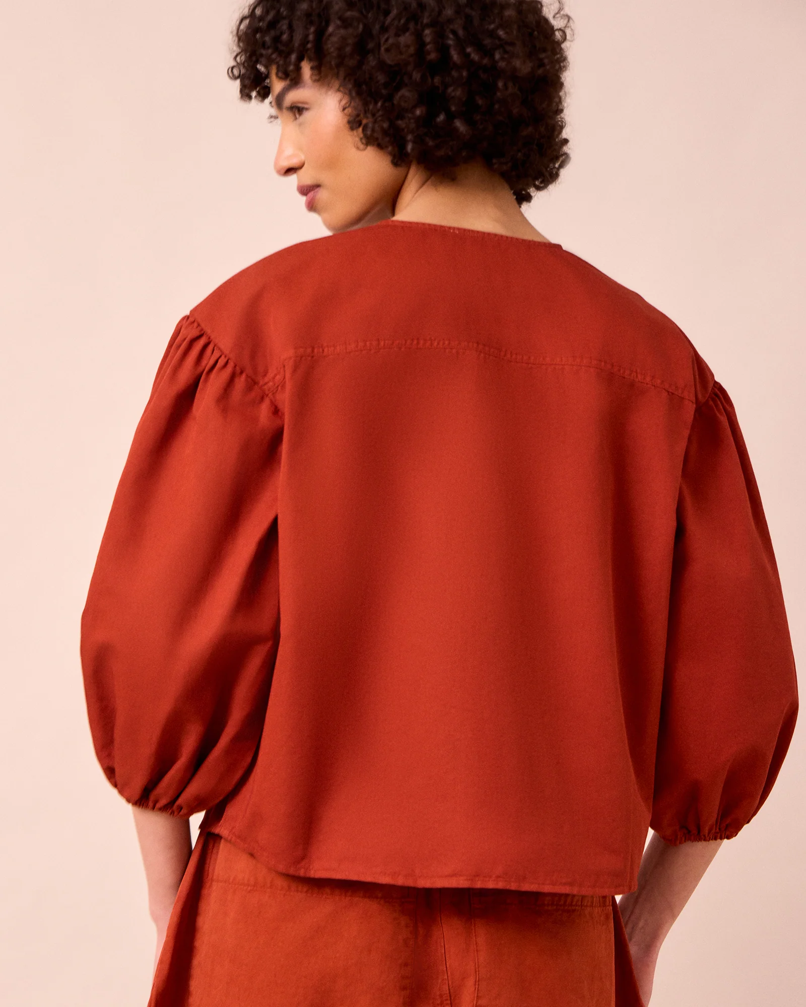 Miley Paprika Cotton Linen Top - Image 5