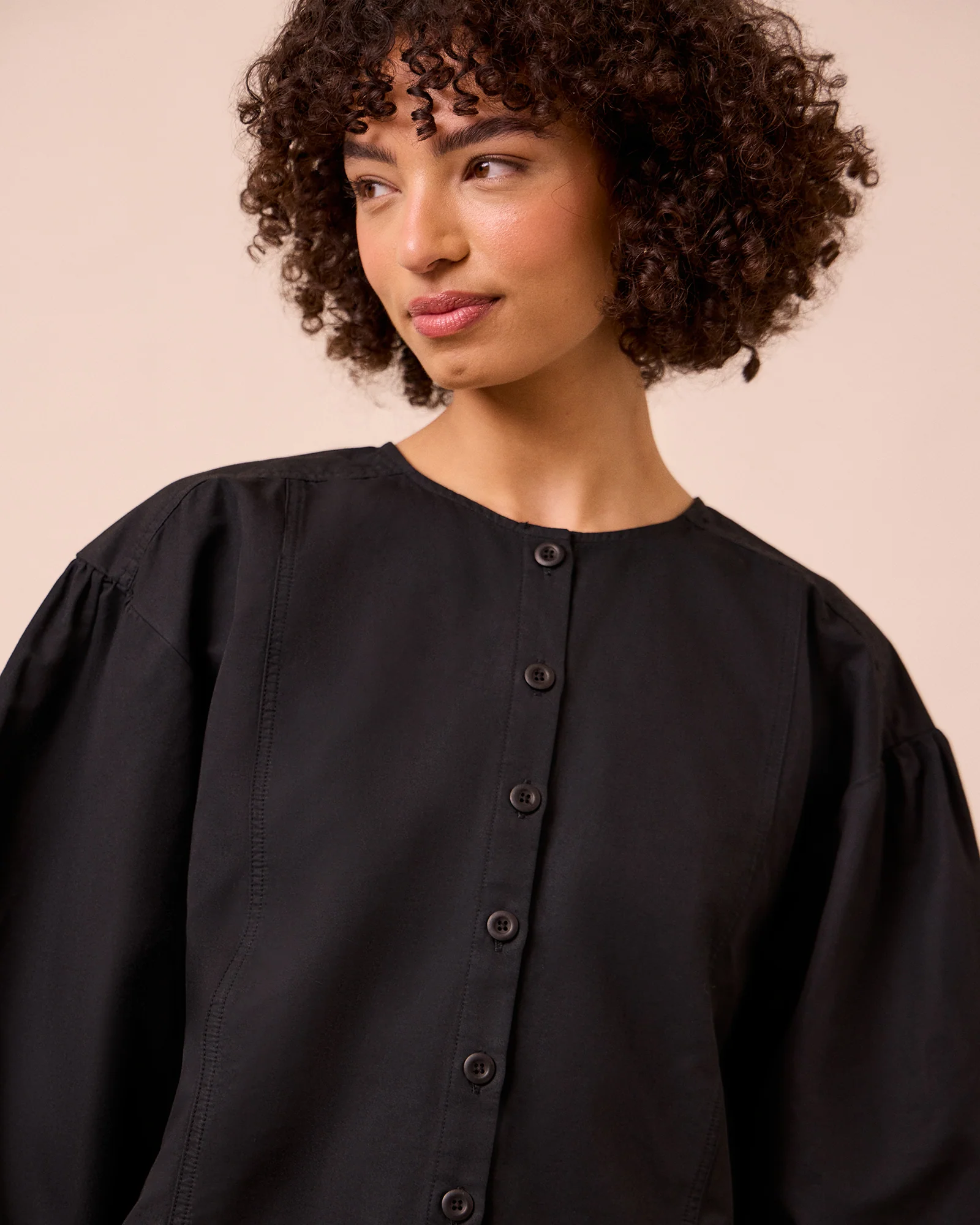 Miley Washed Black Cotton Linen Top - Image 4