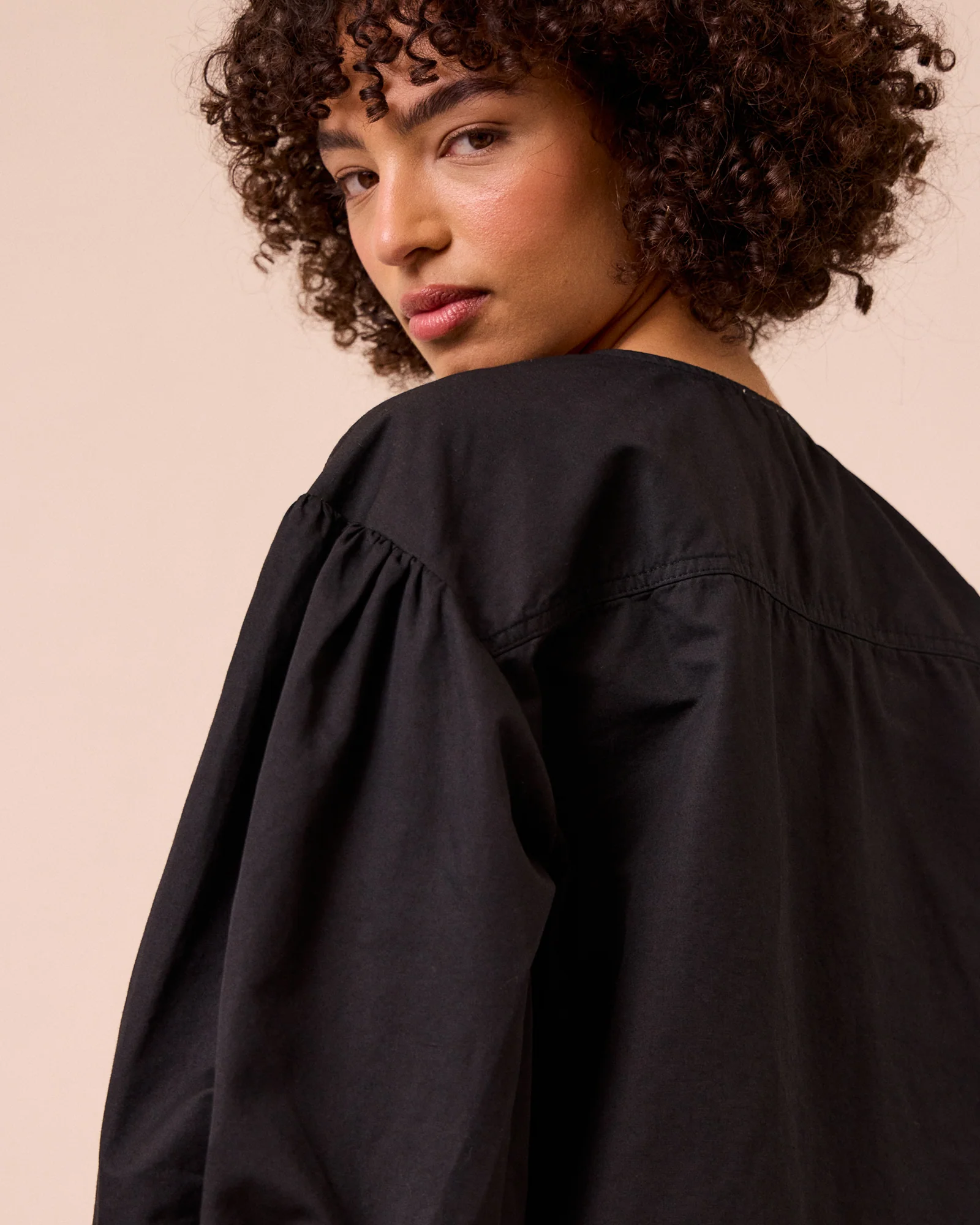 Miley Washed Black Cotton Linen Top - Image 5