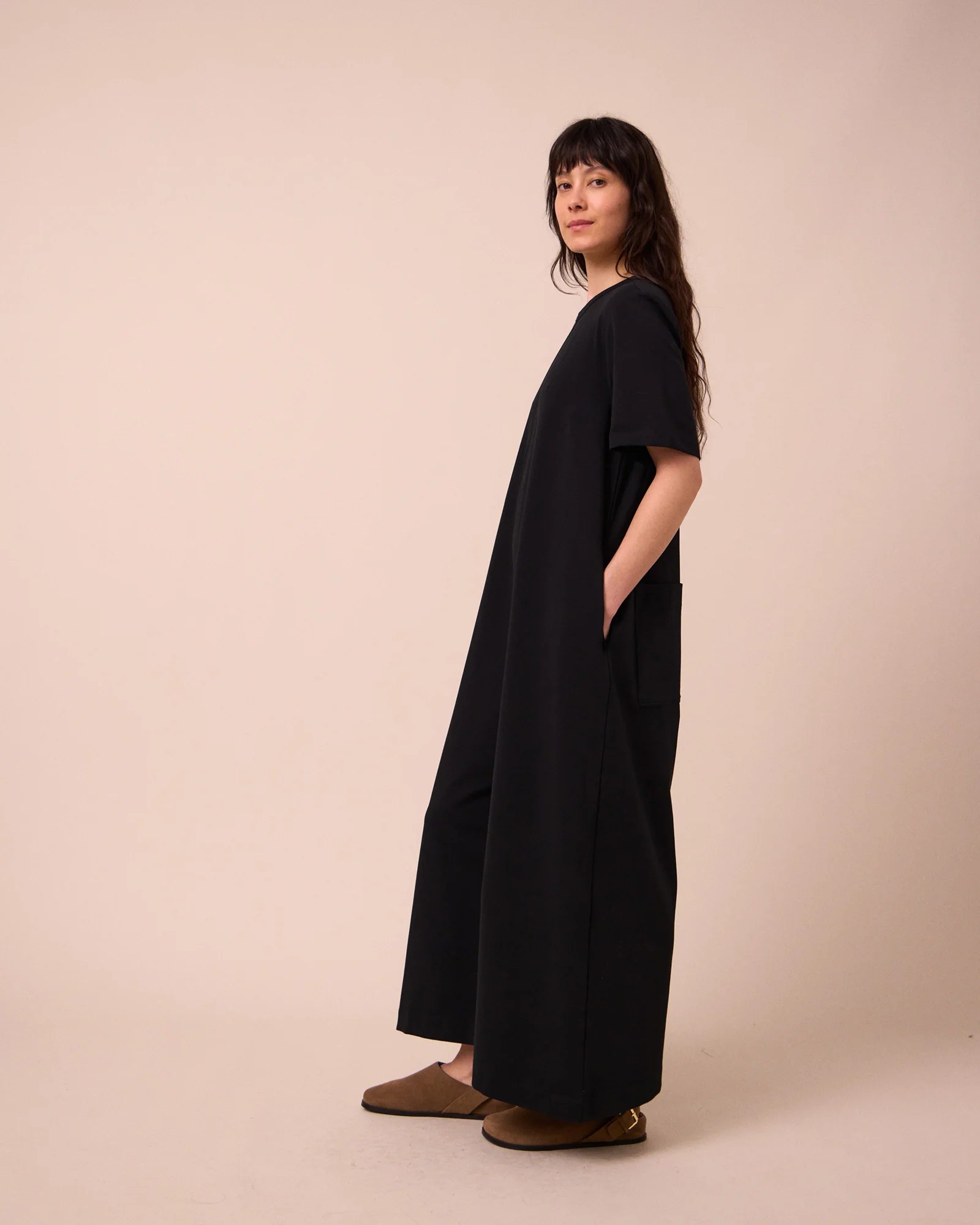Molly Black Jersey Jumpsuit - Image 2