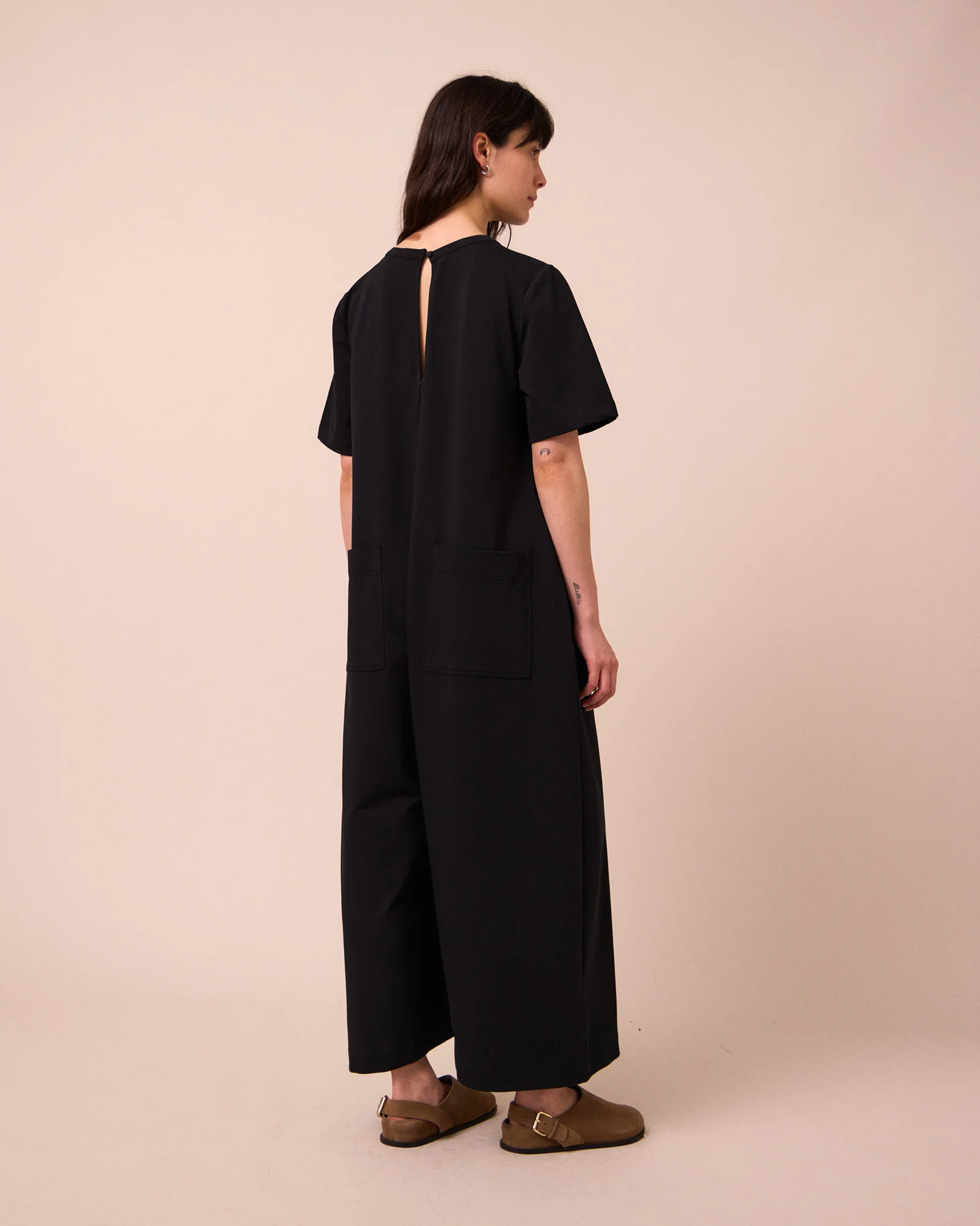 Molly Black Jersey Jumpsuit - Image 3