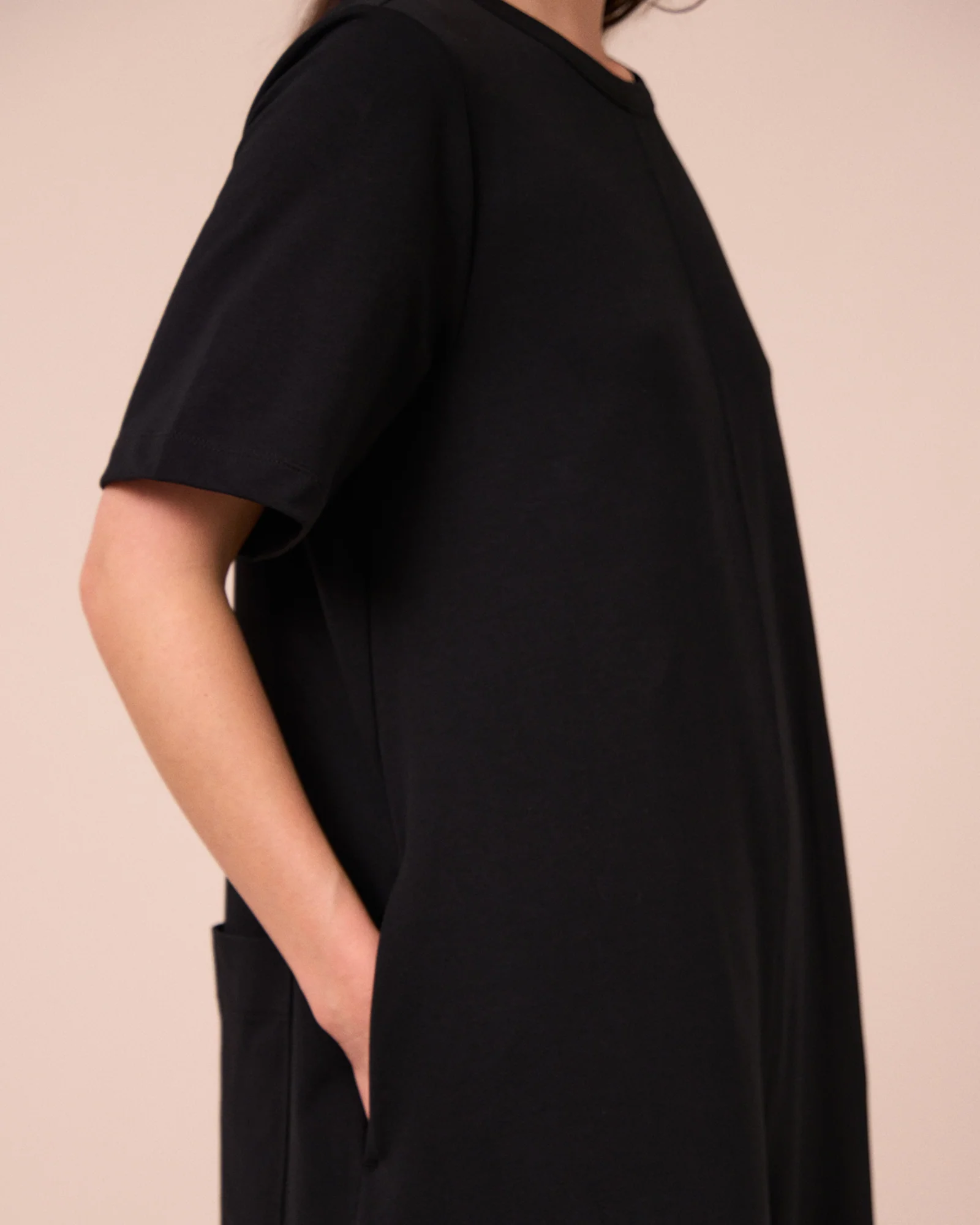 Molly Black Jersey Jumpsuit - Image 5