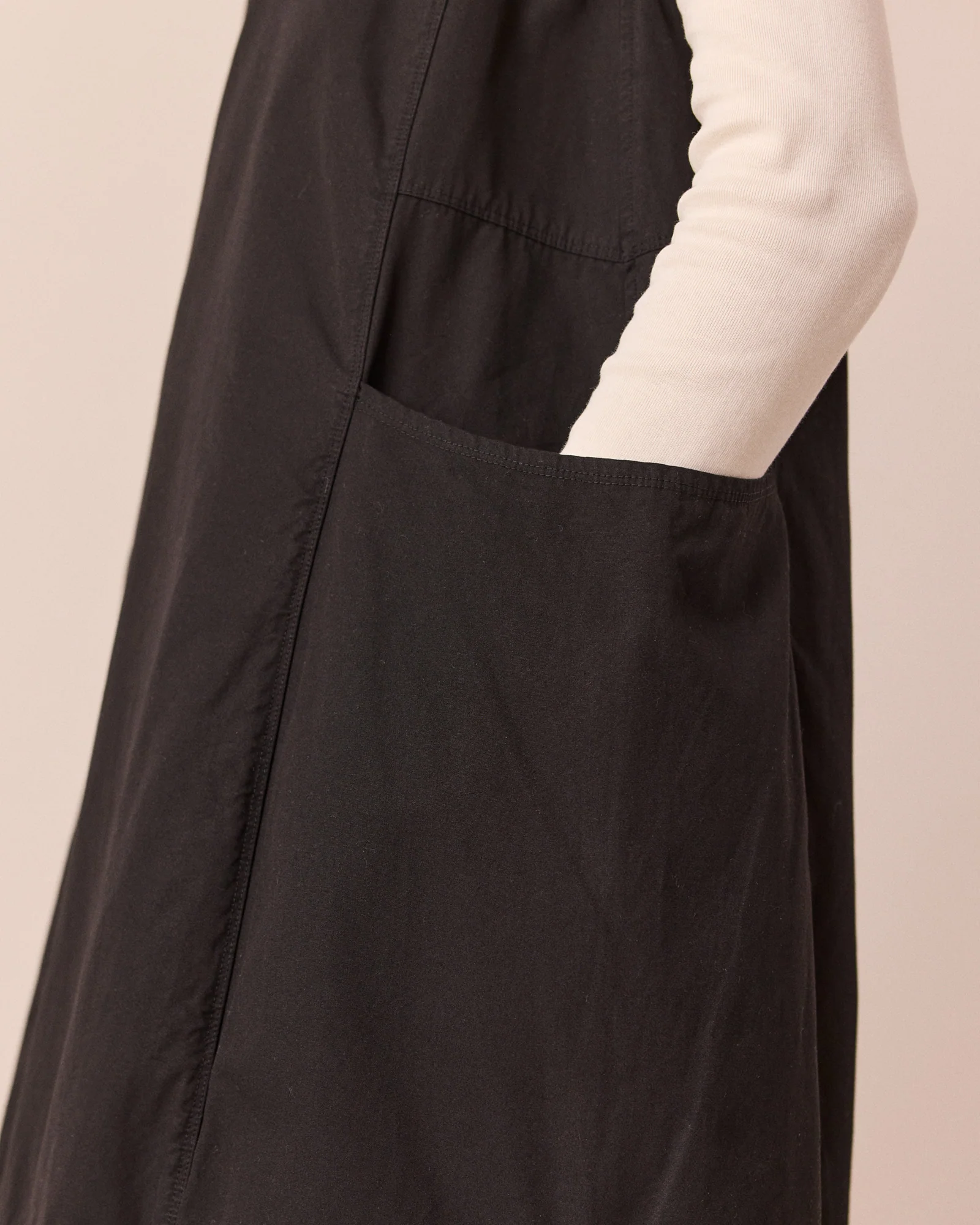 Naima Black Heavy Cotton Dress - Image 5