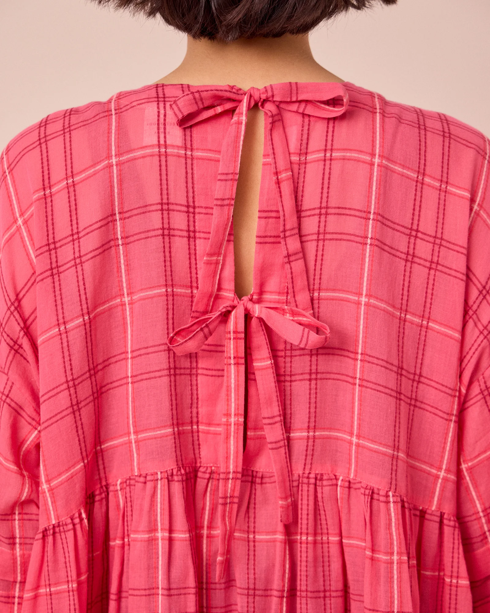 Nina Hot Pink Cotton Gauze Dress - Image 5