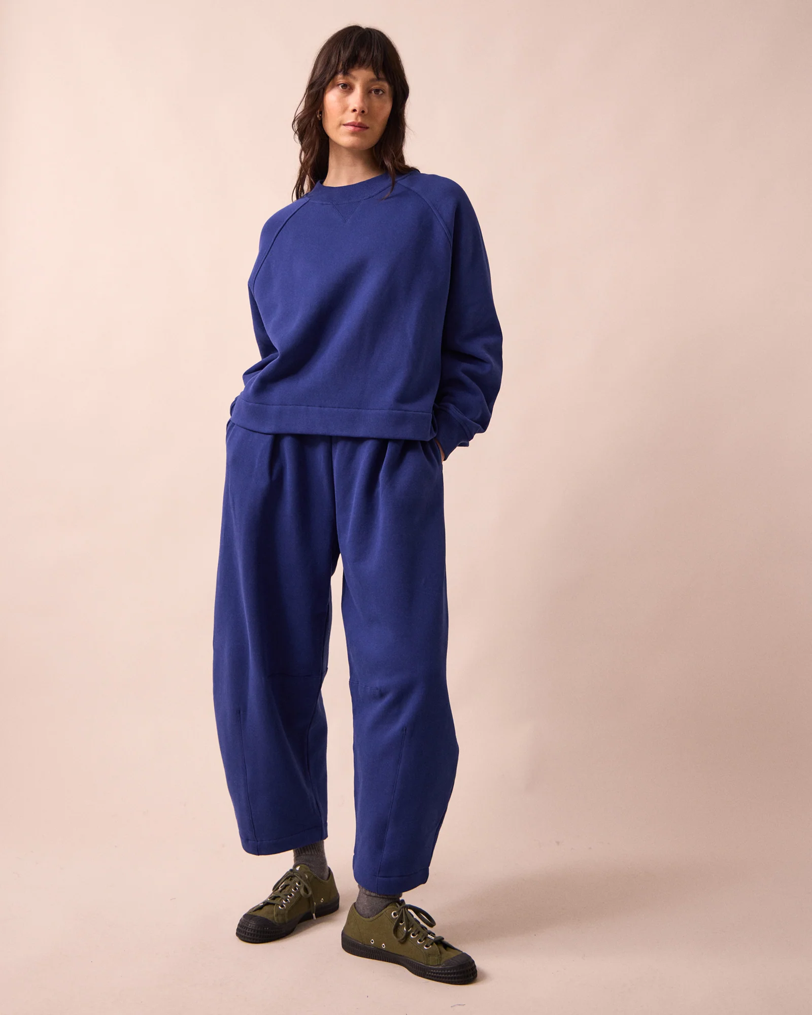 Noa French Blue Fleeceback Jersey Jumper - Image 2