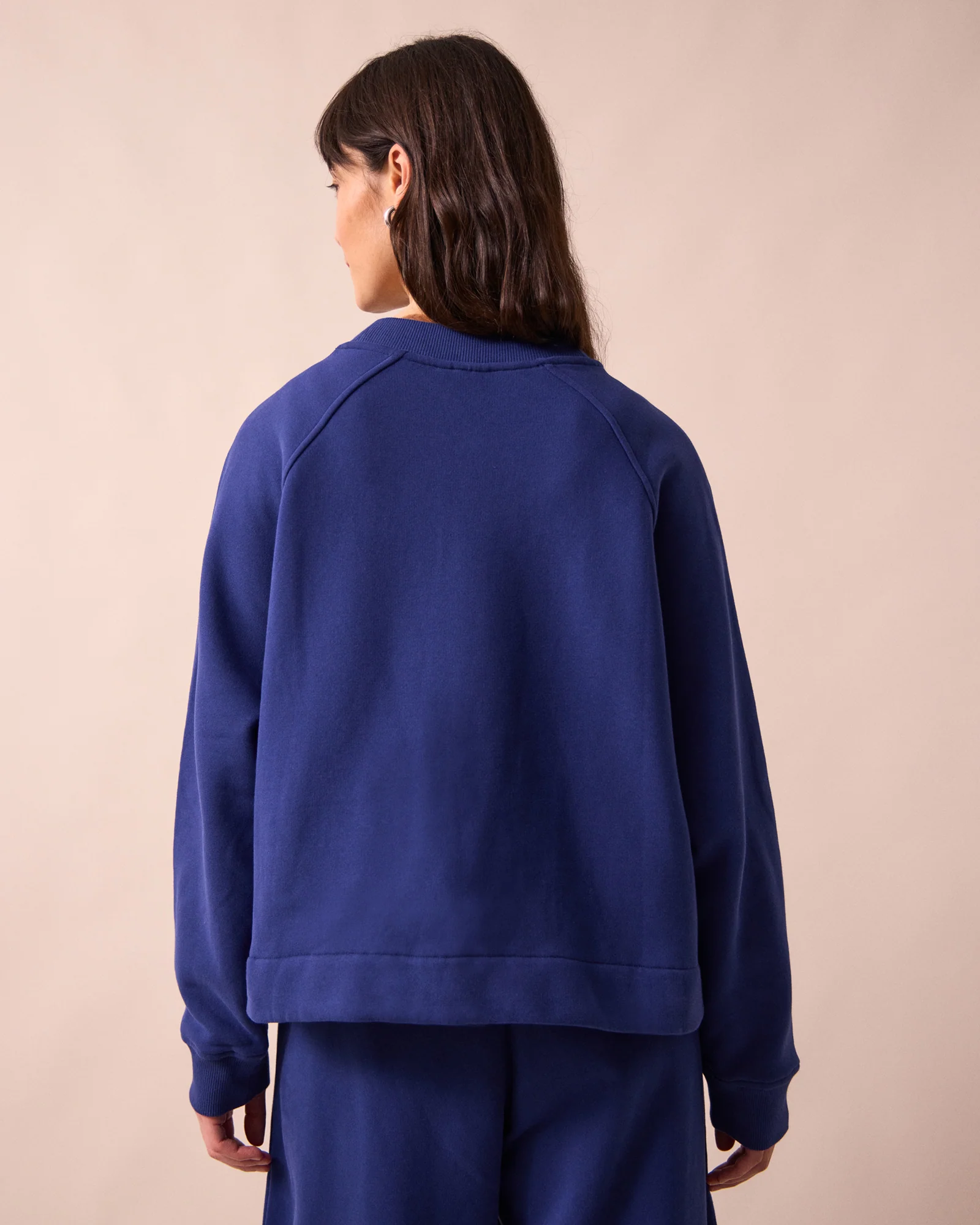 Noa French Blue Fleeceback Jersey Jumper - Image 4