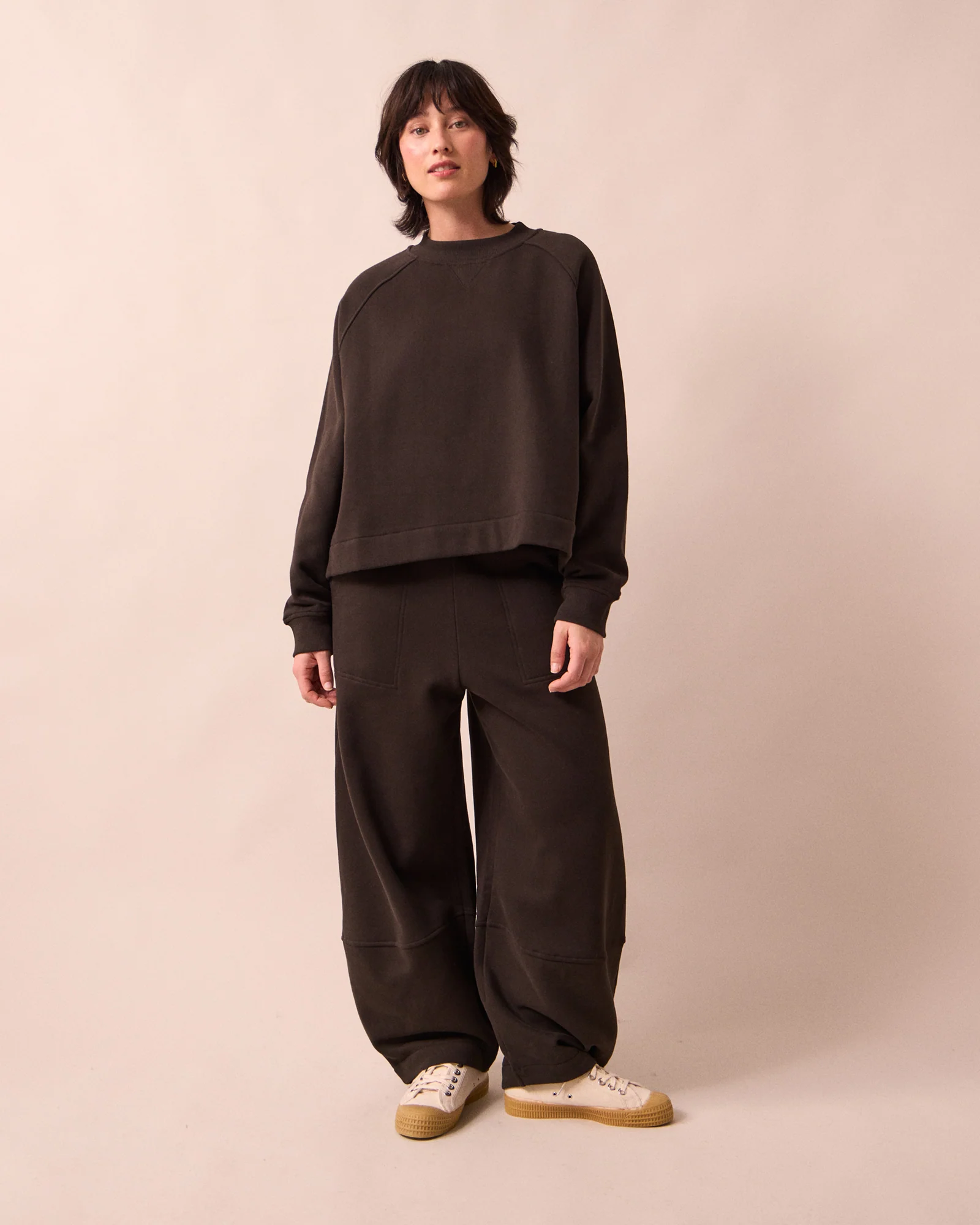 Noa Ganache Fleeceback Jersey Jumper - Image 2