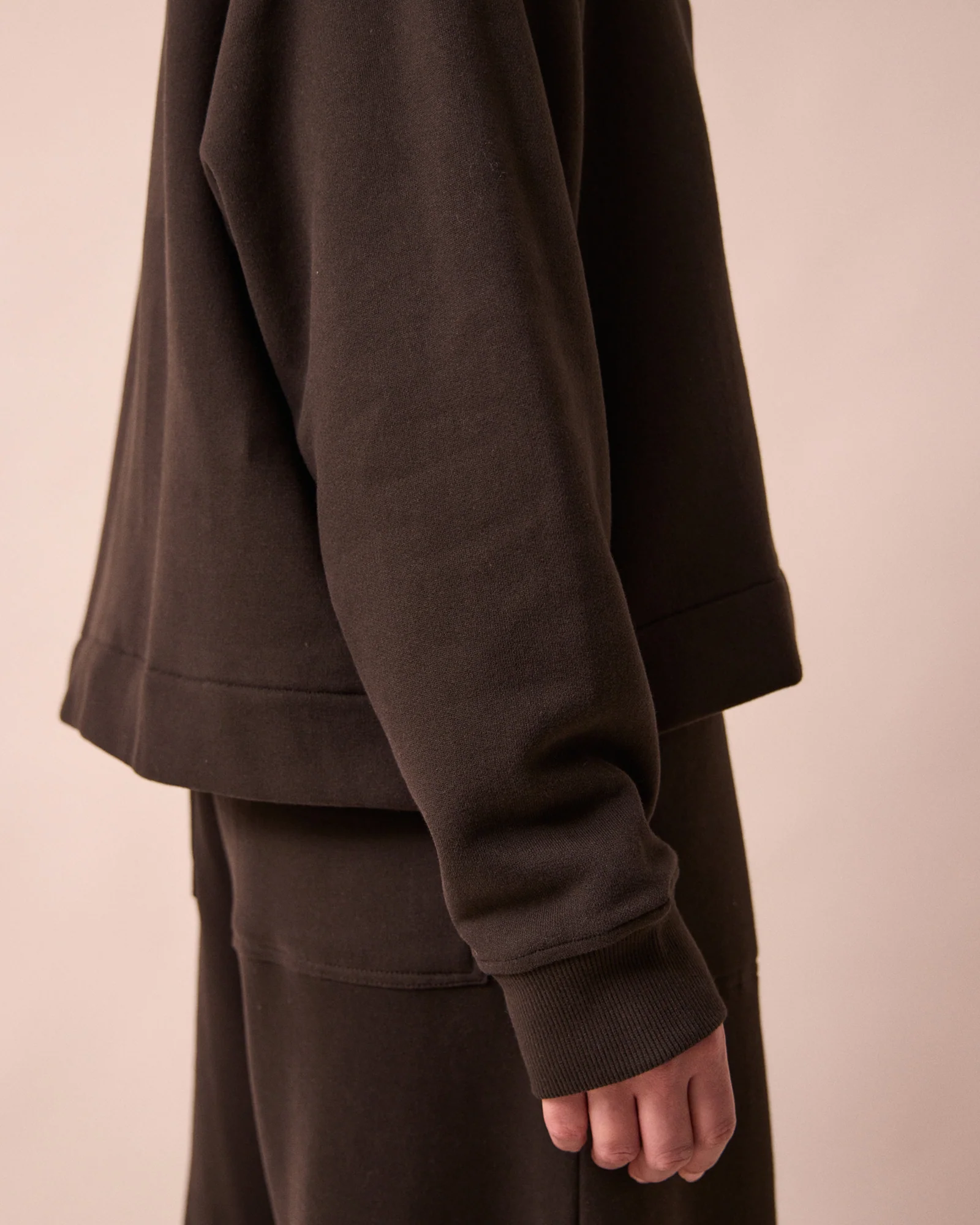 Noa Ganache Fleeceback Jersey Jumper - Image 5