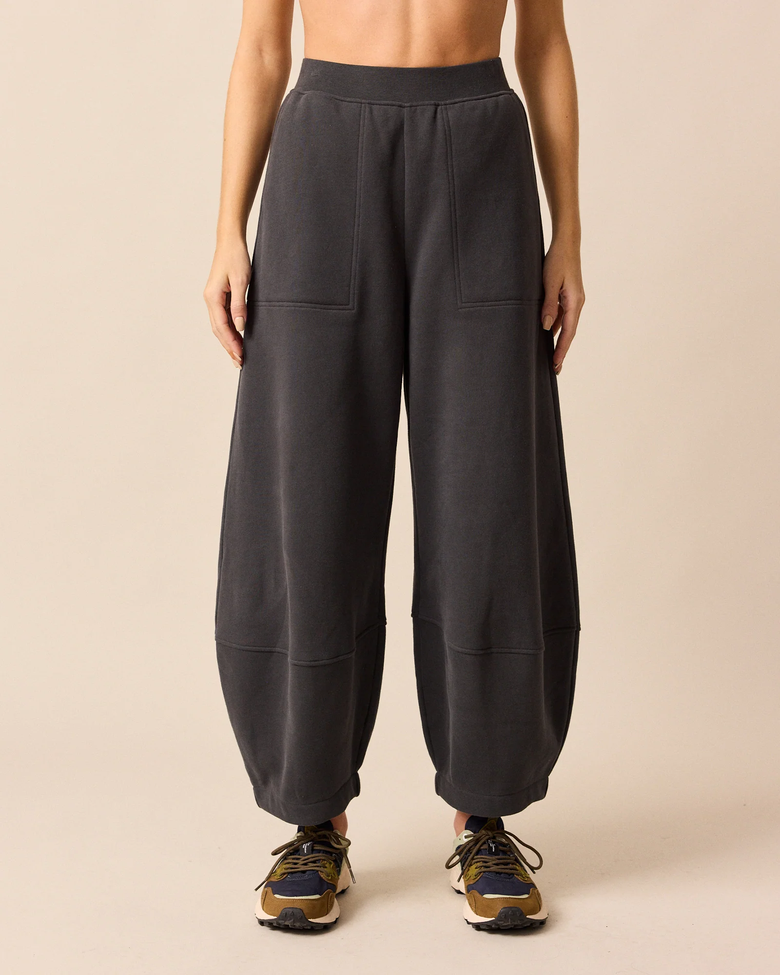 Pascale Slate Fleeceback Jersey Trousers - Image 2