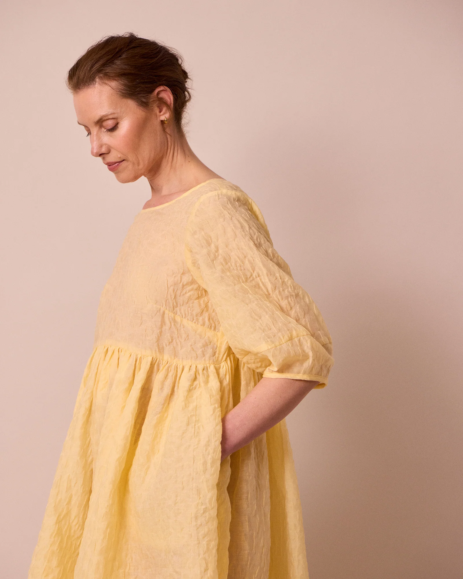 Prue Butter Organza Dress - Image 2
