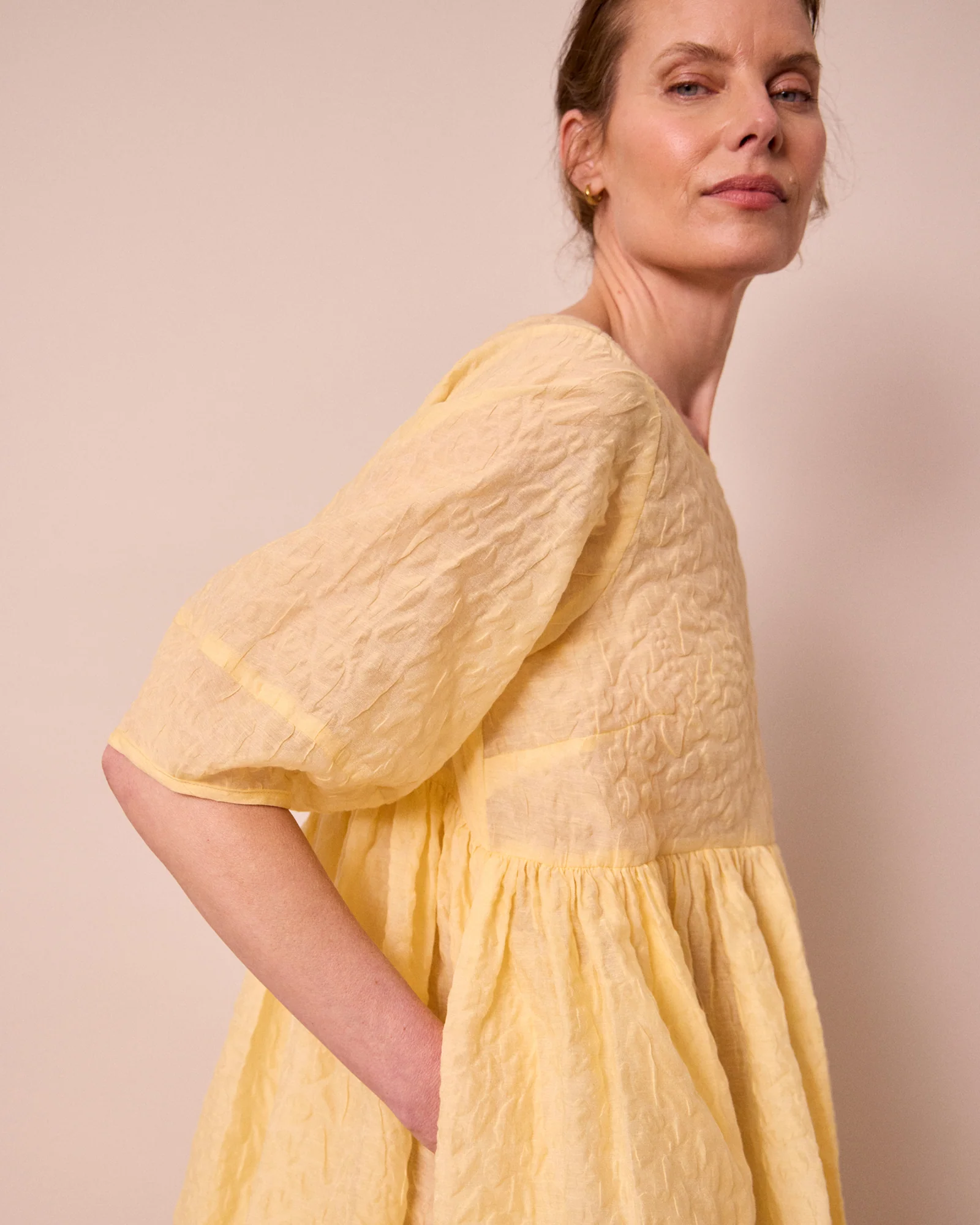 Prue Butter Organza Dress - Image 4