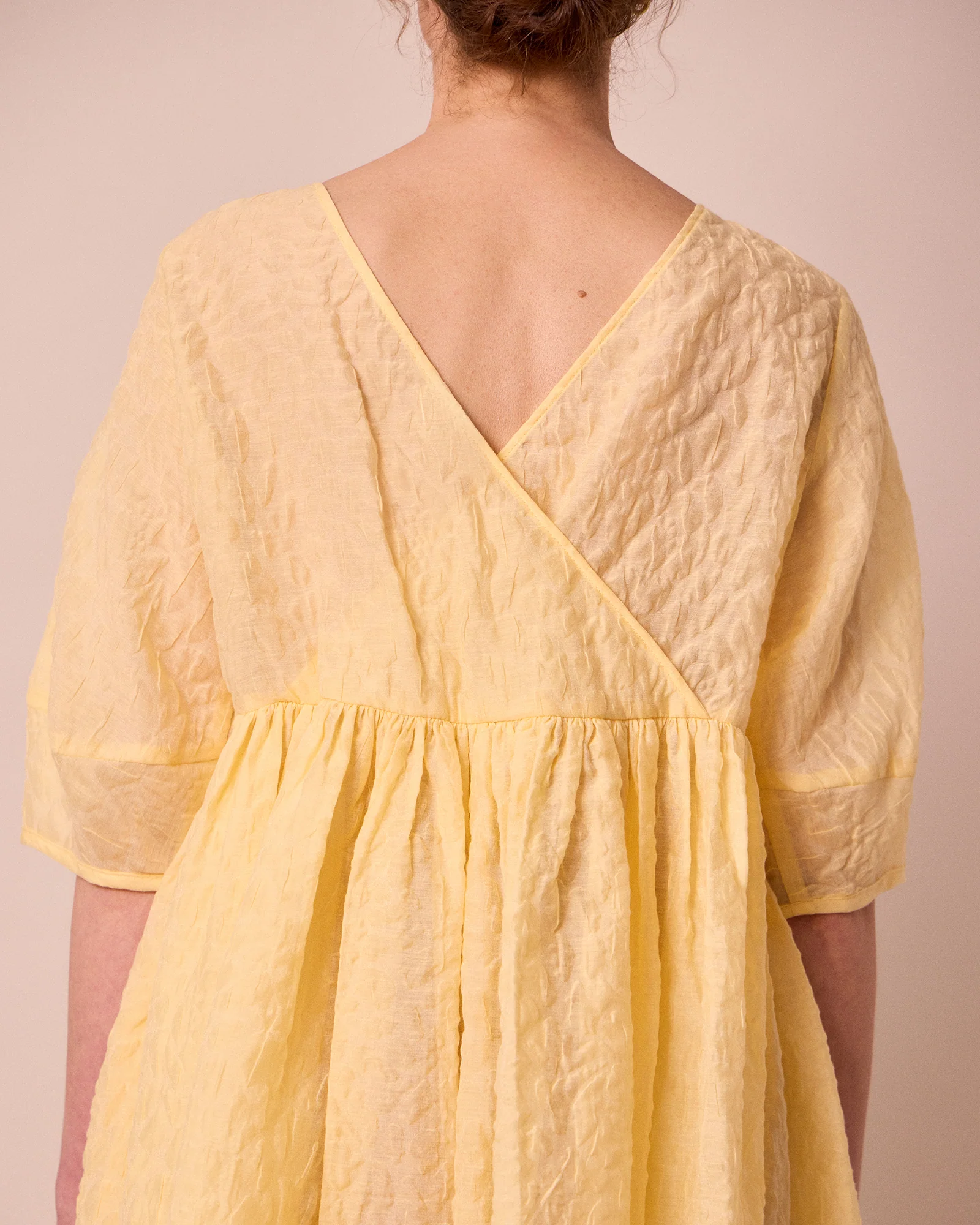 Prue Butter Organza Dress - Image 5