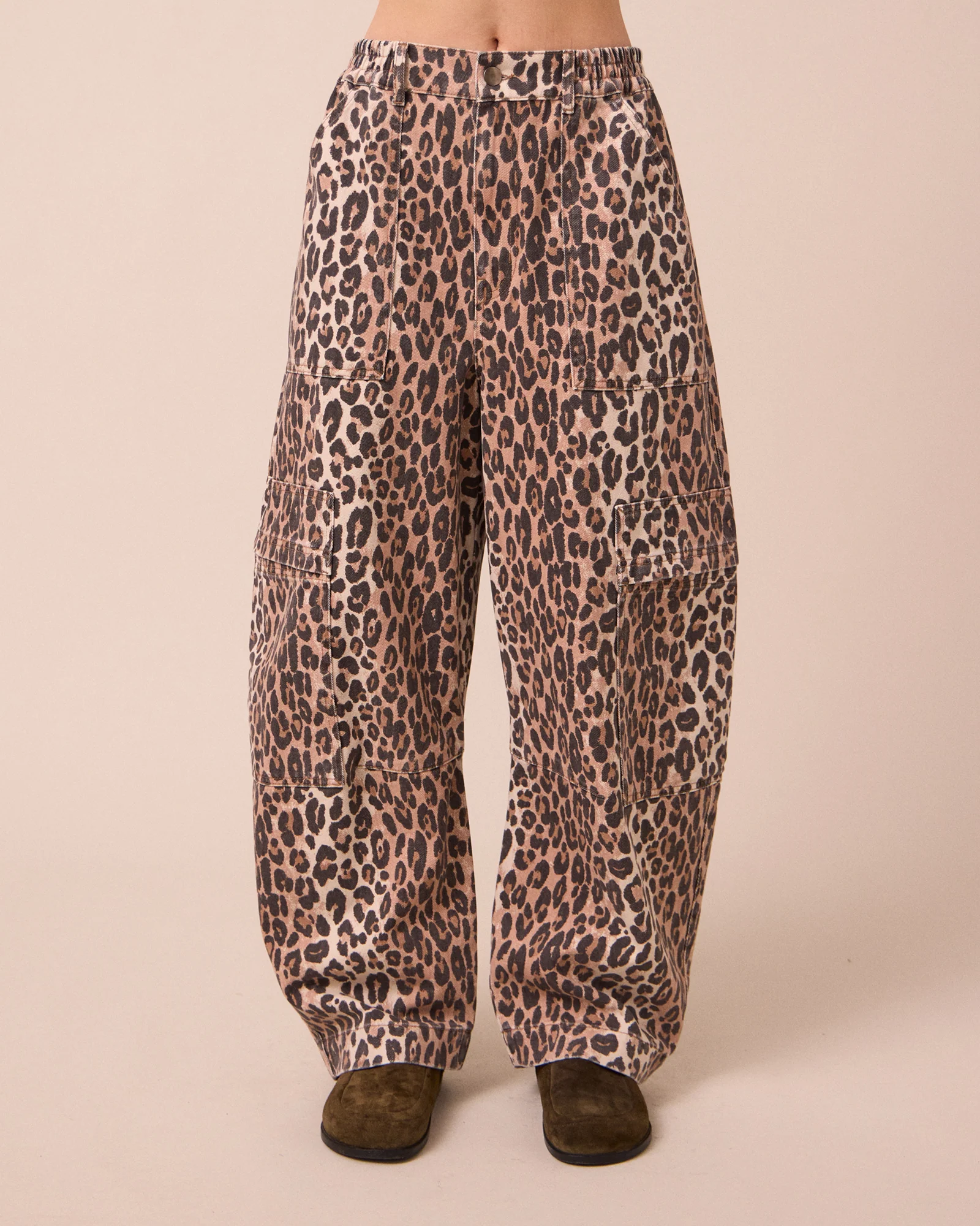 Reba Leopard Print Denim Jeans - Image 4