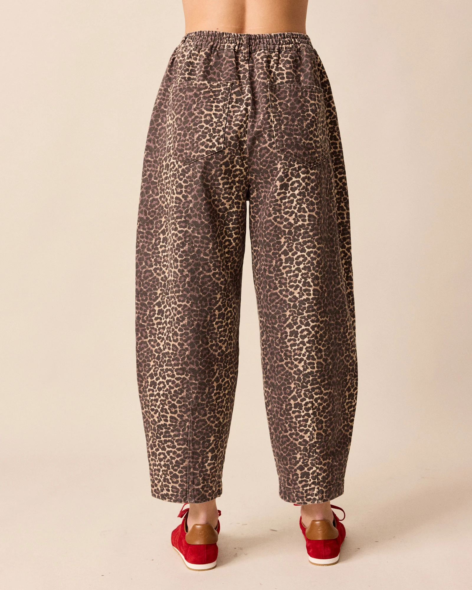 Remi Leopard Print Denim Jeans - Image 5
