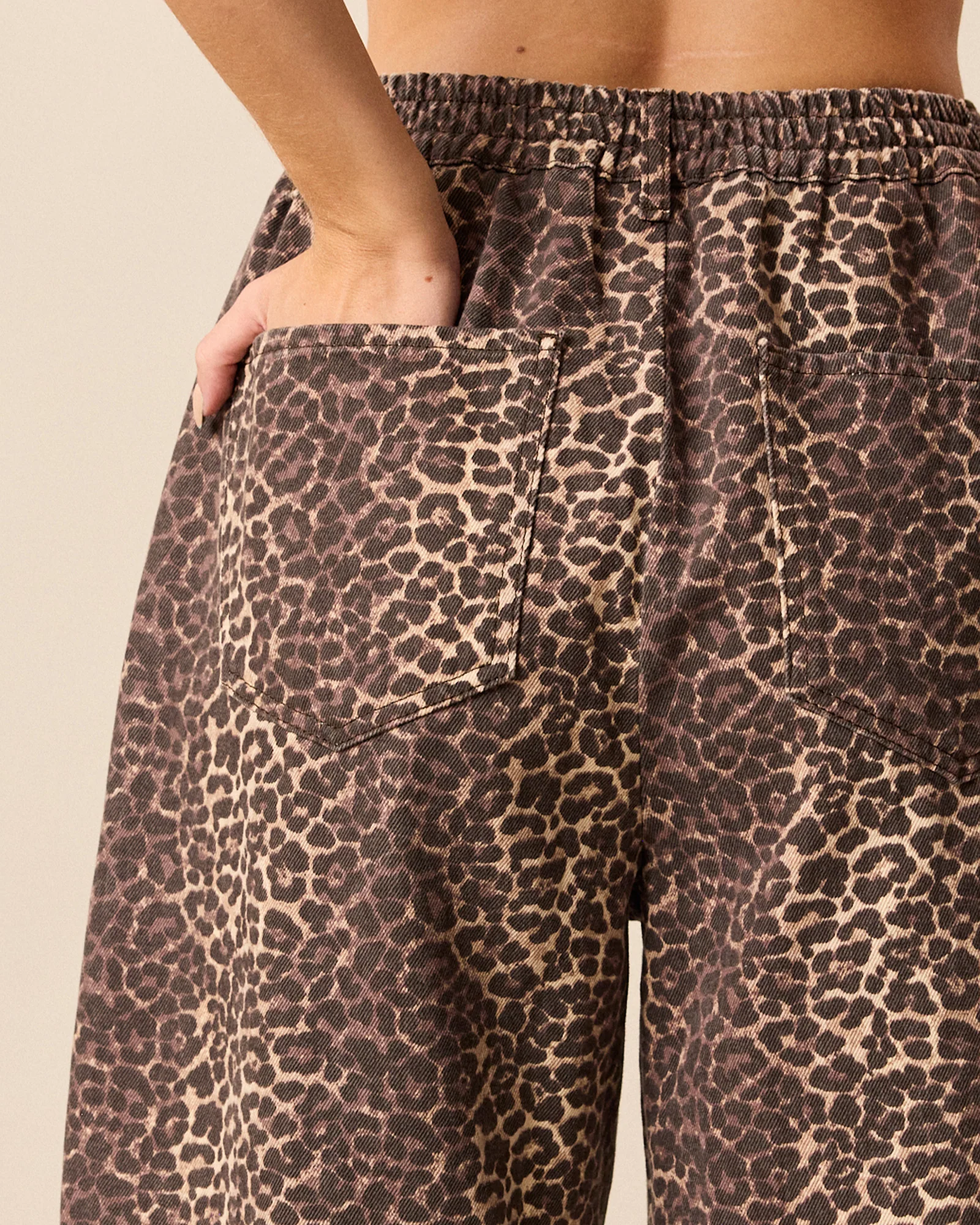 Remi Leopard Print Denim Jeans - Image 6