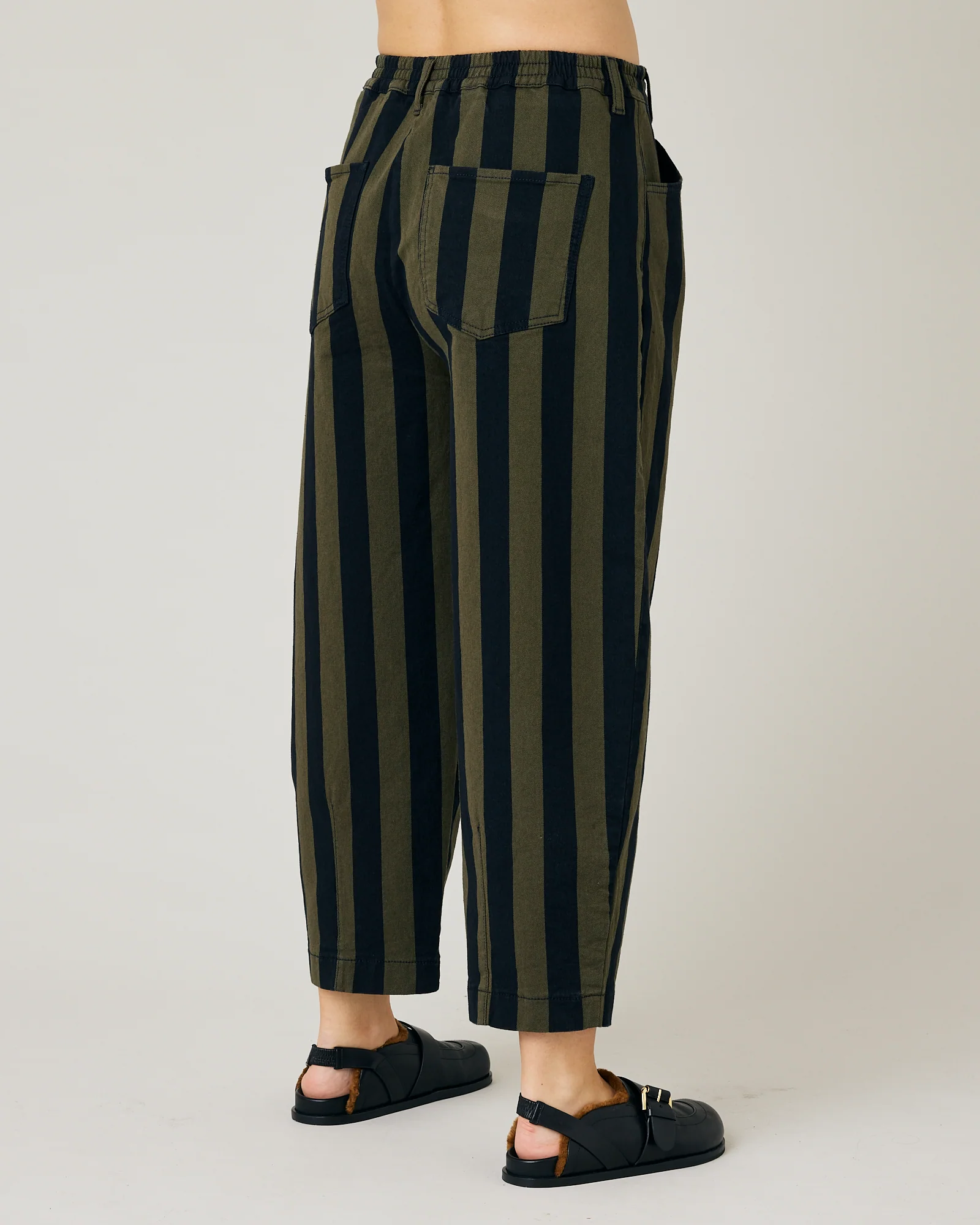 Remi Olive & Black Stripe Denim Jeans - Image 13