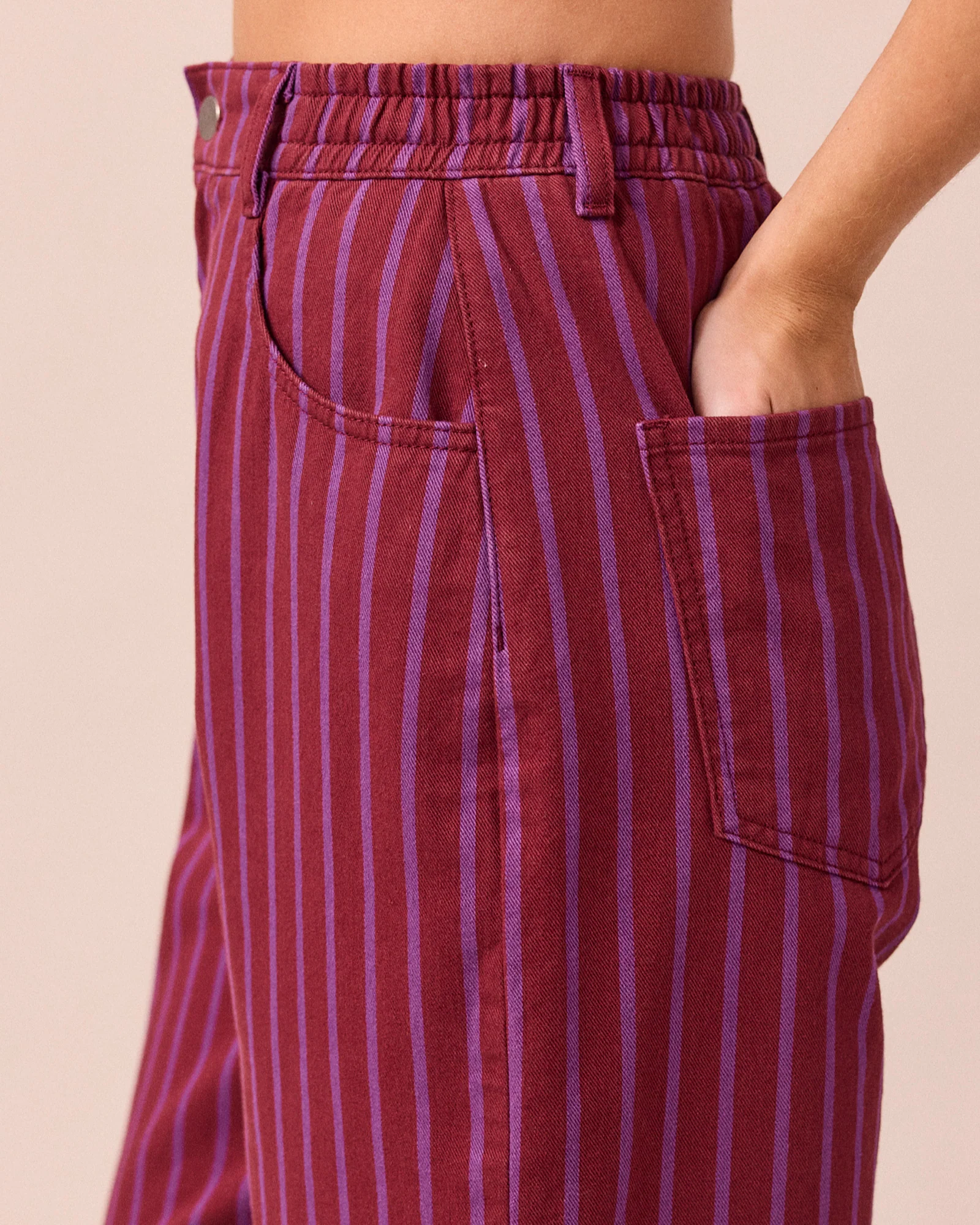 Remi Russet & Violet Stripe Denim Jeans - Image 3