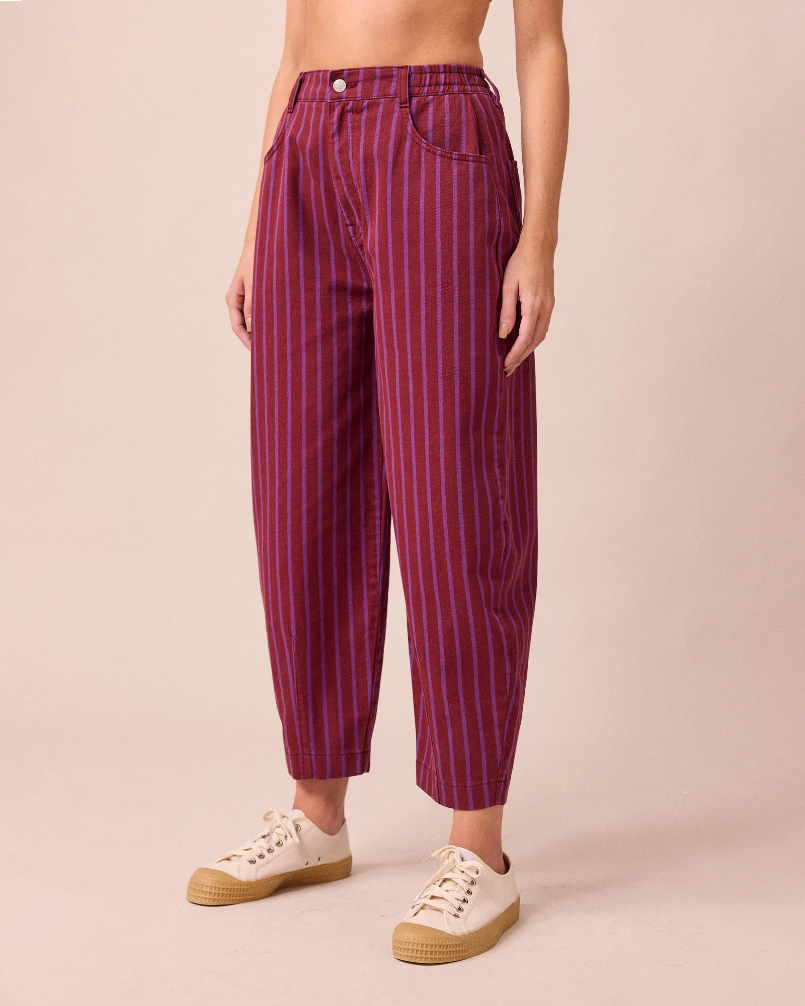 Remi Russet & Violet Stripe Denim Jeans - Image 4
