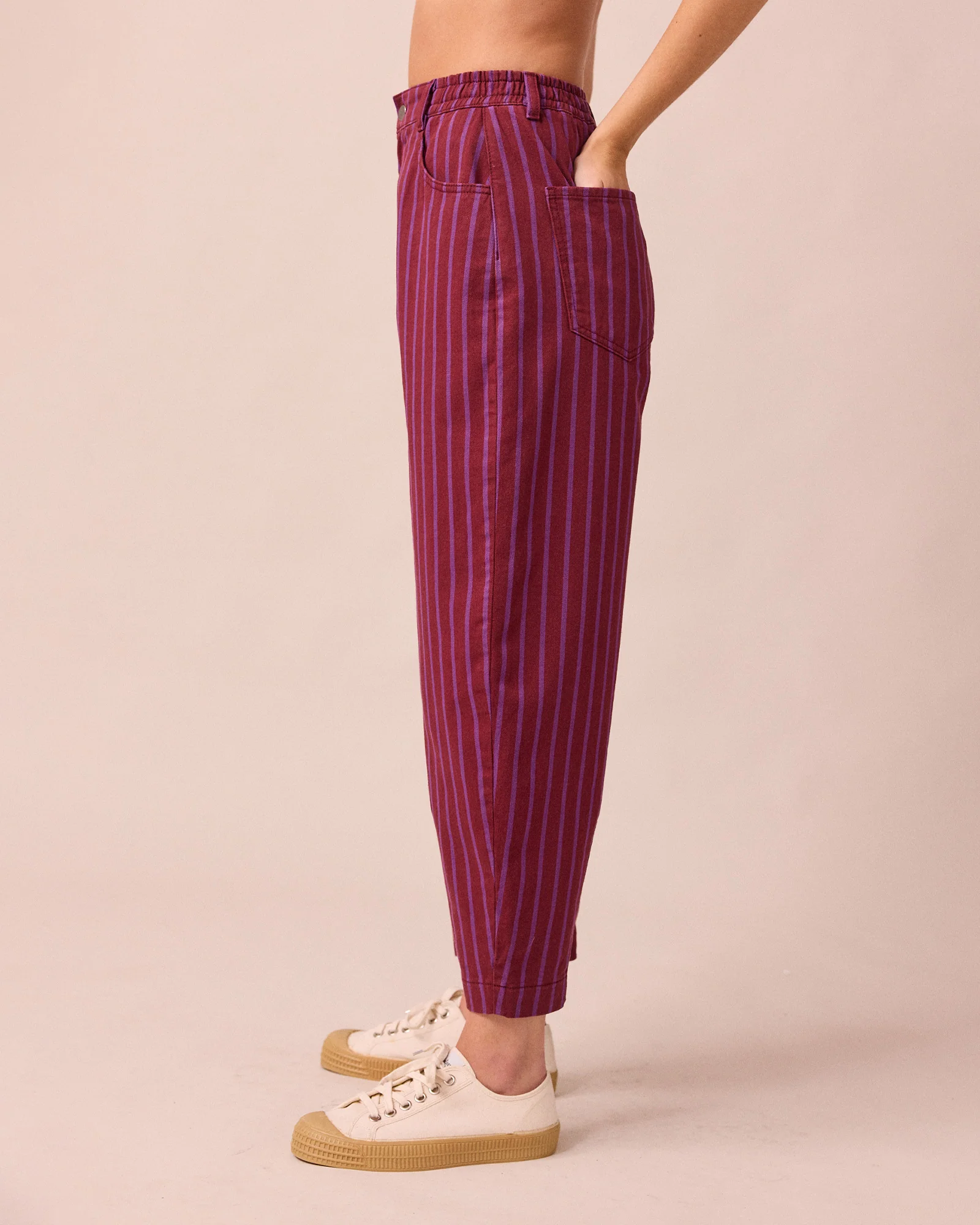 Remi Russet & Violet Stripe Denim Jeans - Image 5