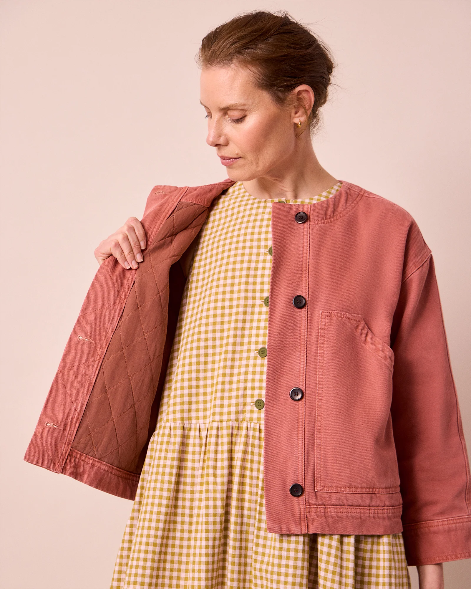 Rosa Clay Pink Denim Jacket - Image 3
