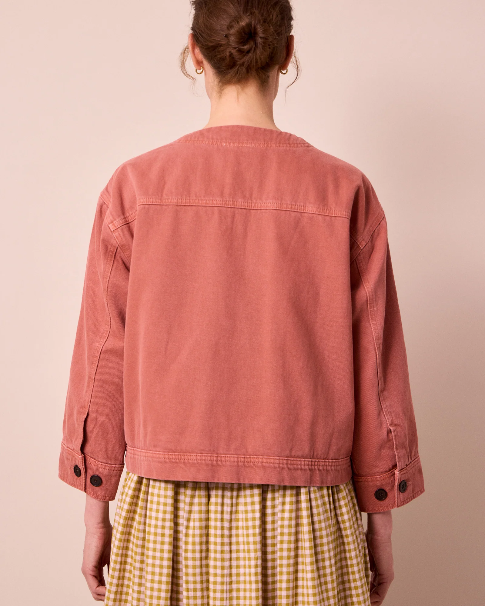 Rosa Clay Pink Denim Jacket - Image 4
