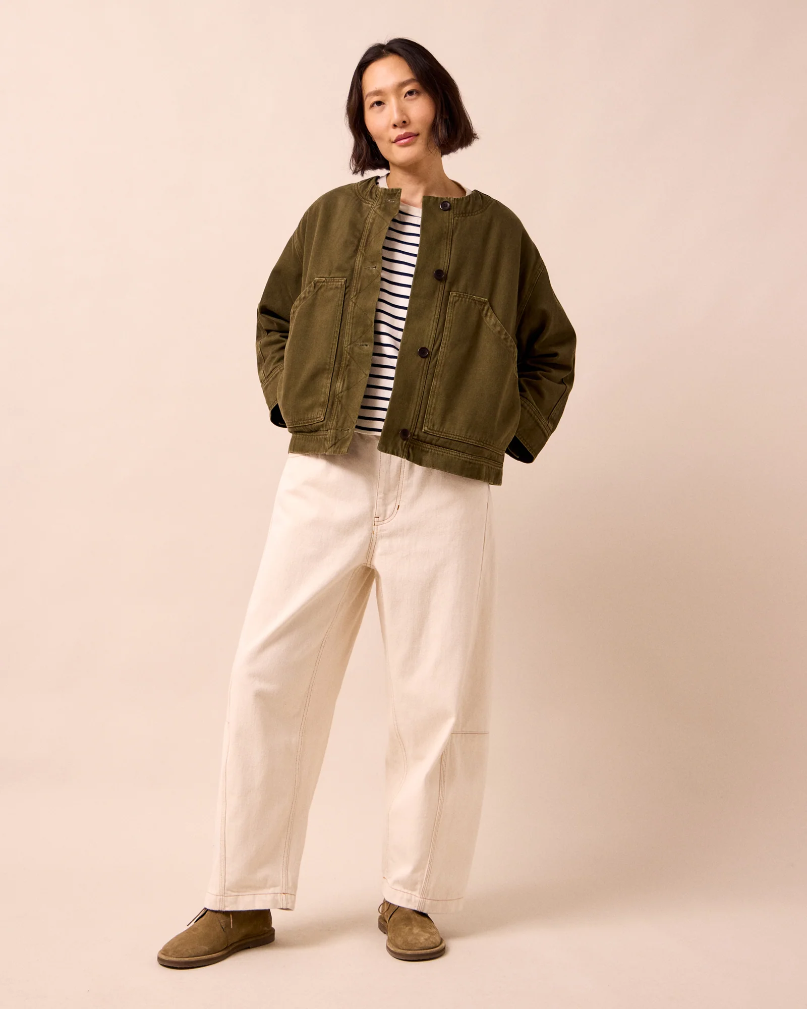 Rosa Olive Denim Jacket - Image 3