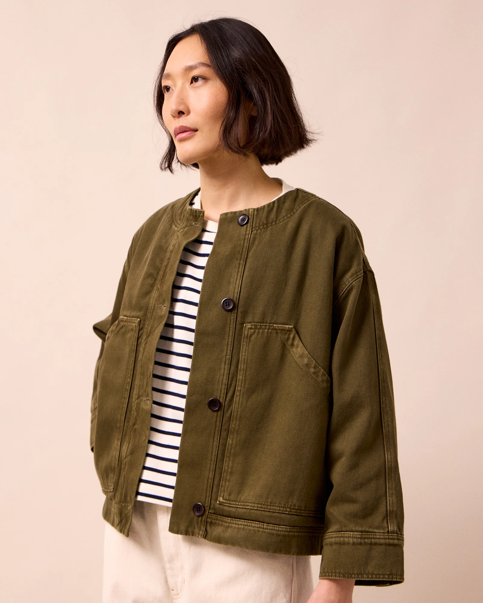 Rosa Olive Denim Jacket - Image 4