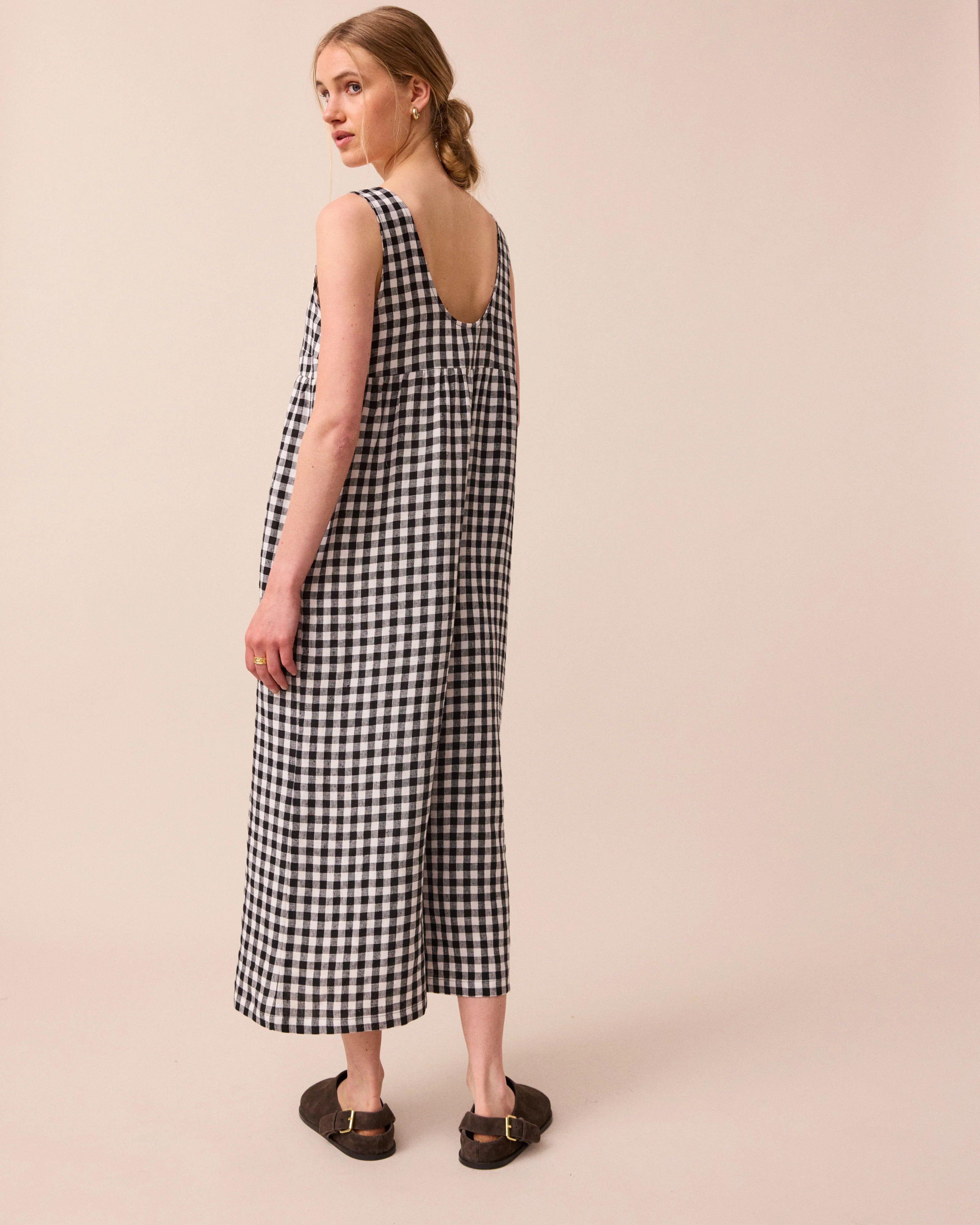 Savannah Jumpsuit - Black and White Gingham - Image 3