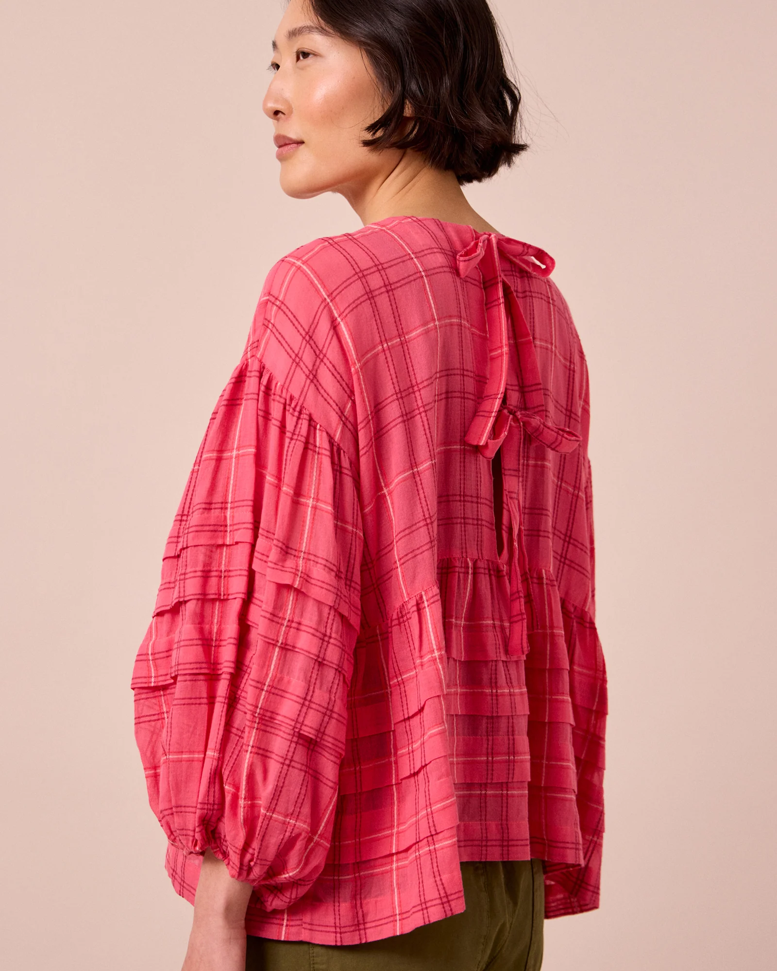 Simone Hot Pink Cotton Gauze Top - Image 3