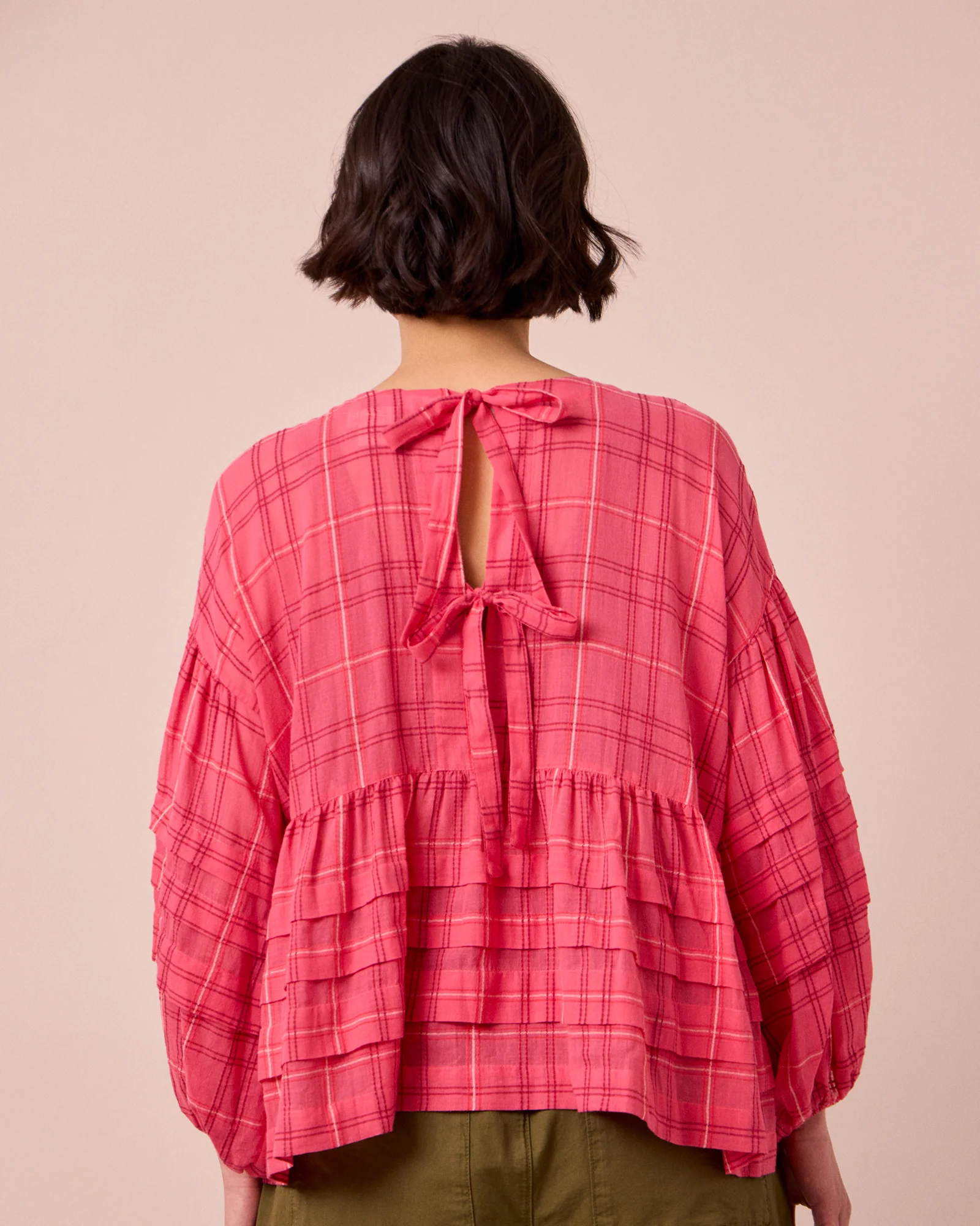 Simone Hot Pink Cotton Gauze Top - Image 4