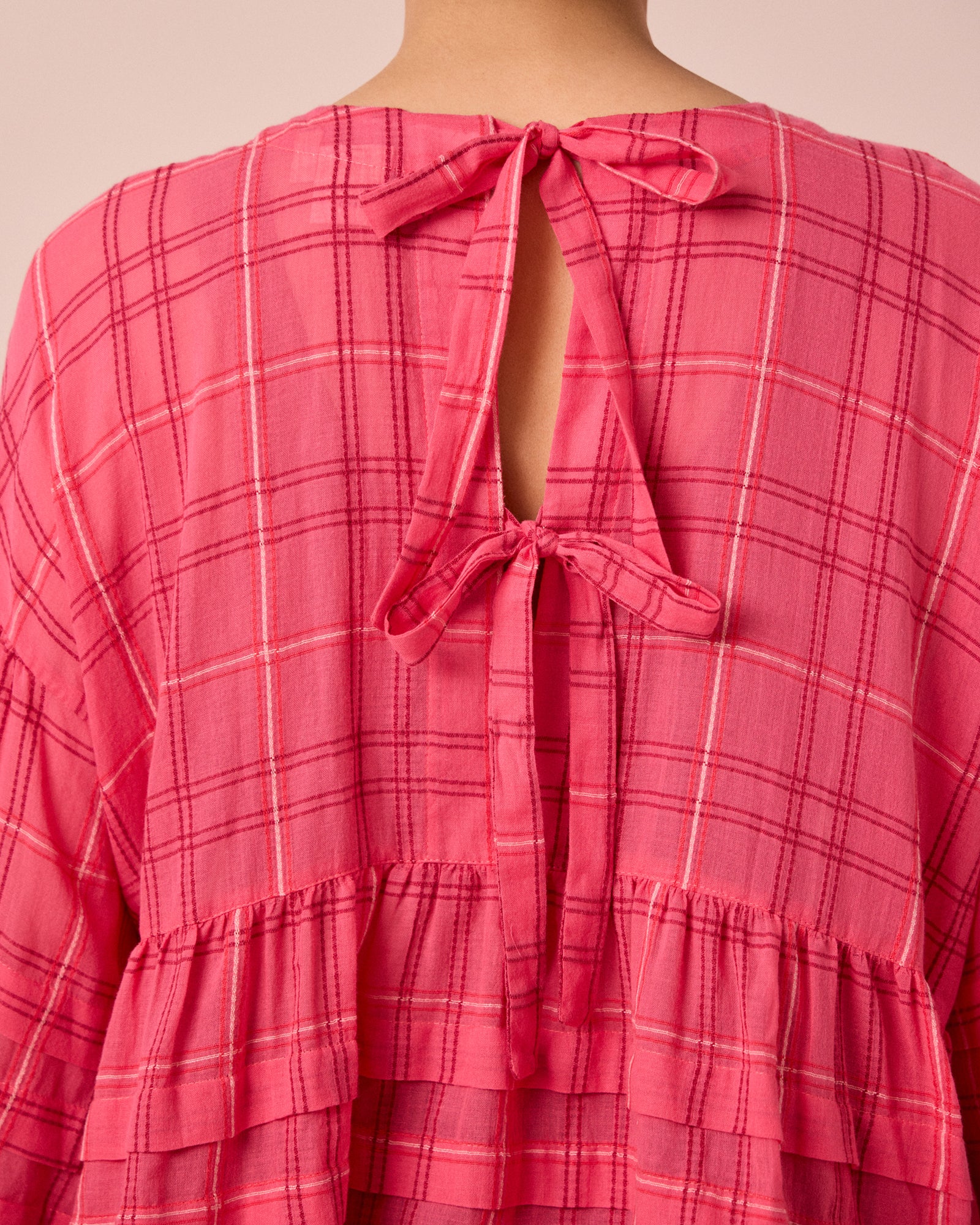 Simone Hot Pink Cotton Gauze Top - Image 5